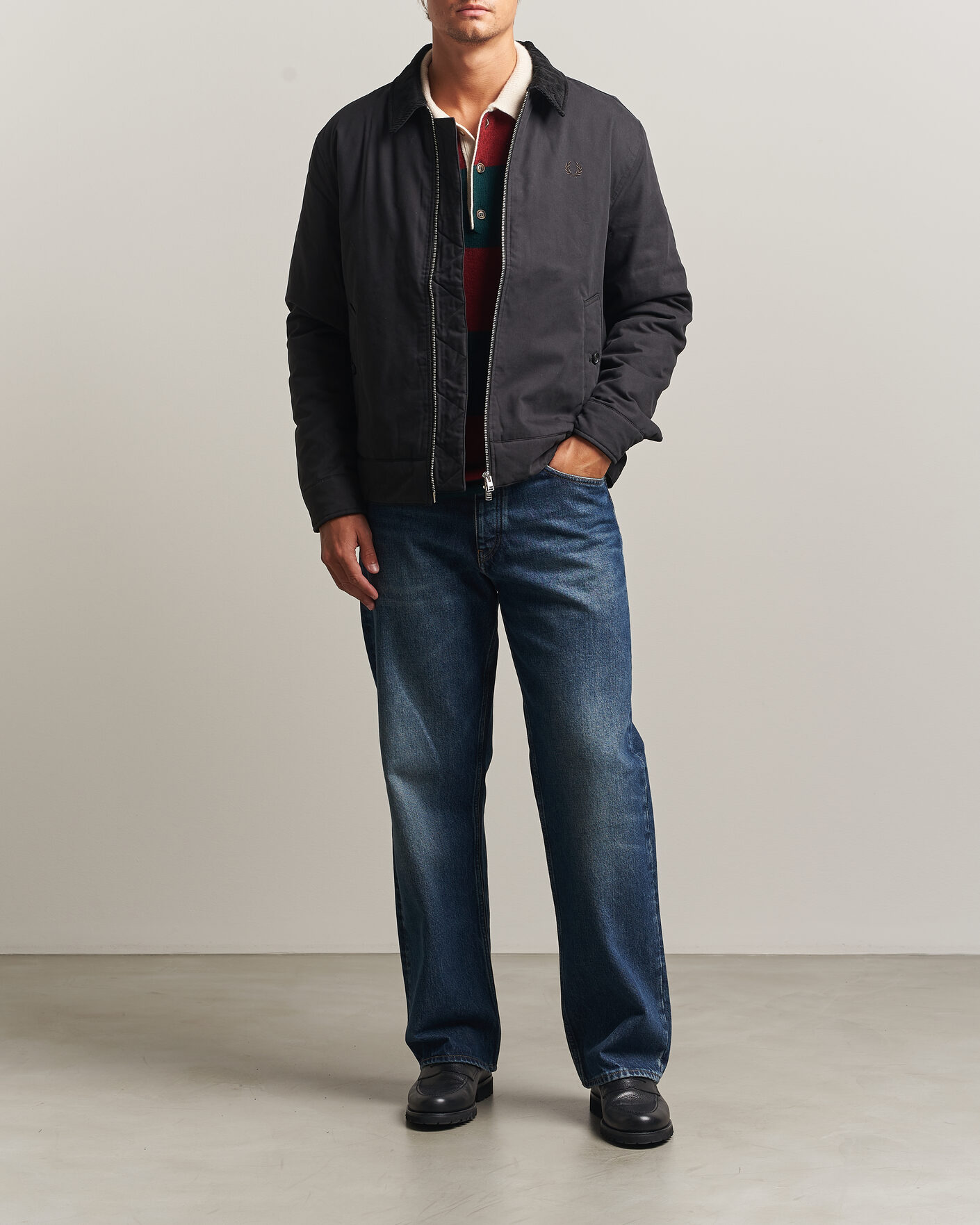 Homme | Manteaux Et Vestes | Fred Perry | Cotton Caban Jacket Black