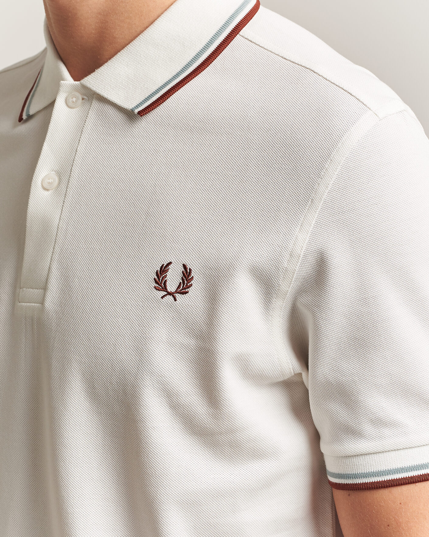Heren | Polo's | Fred Perry | Twin Tipped Polo Shirt Ecru
