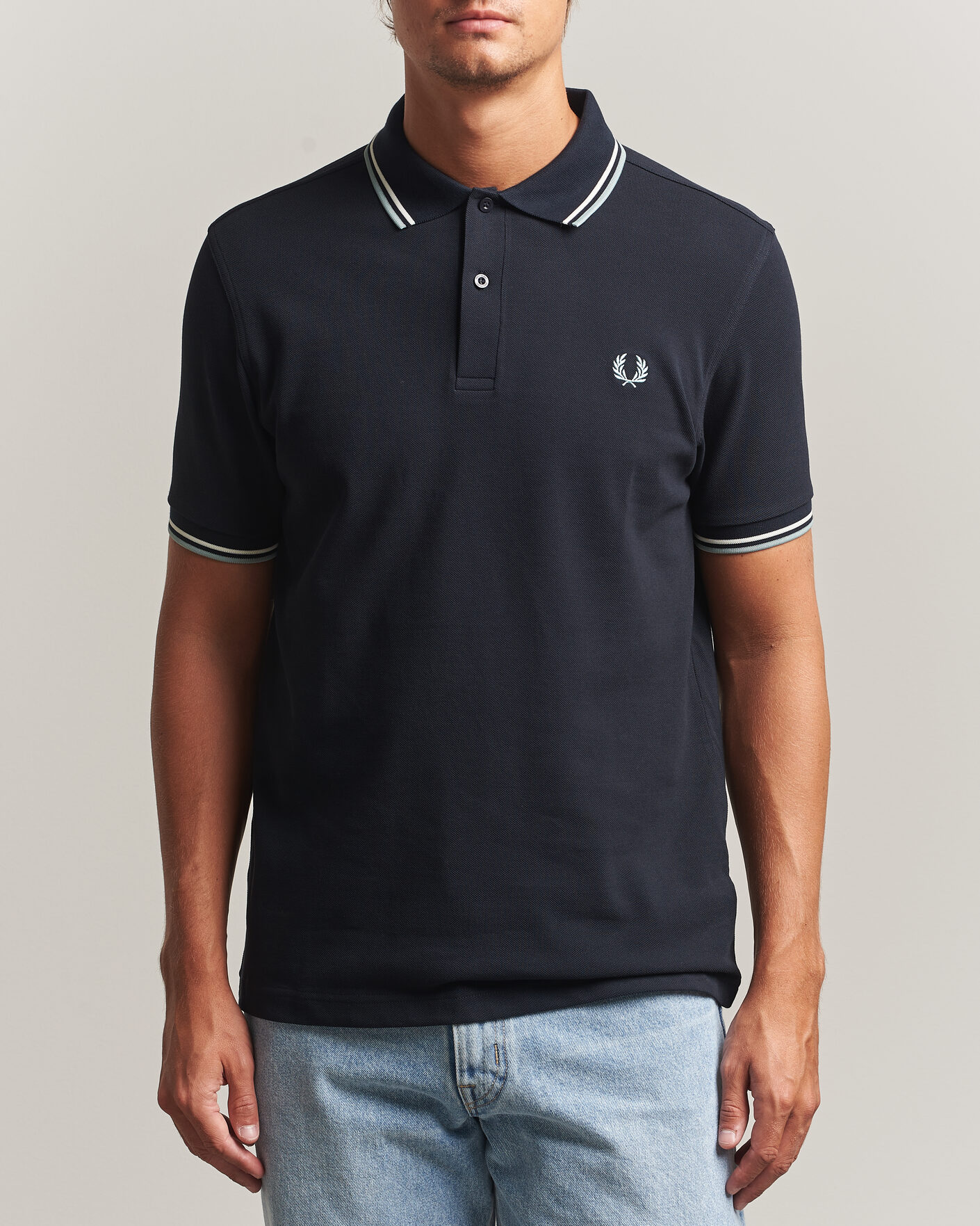 Homme | Polos | Fred Perry | Twin Tipped Polo Shirt Navy