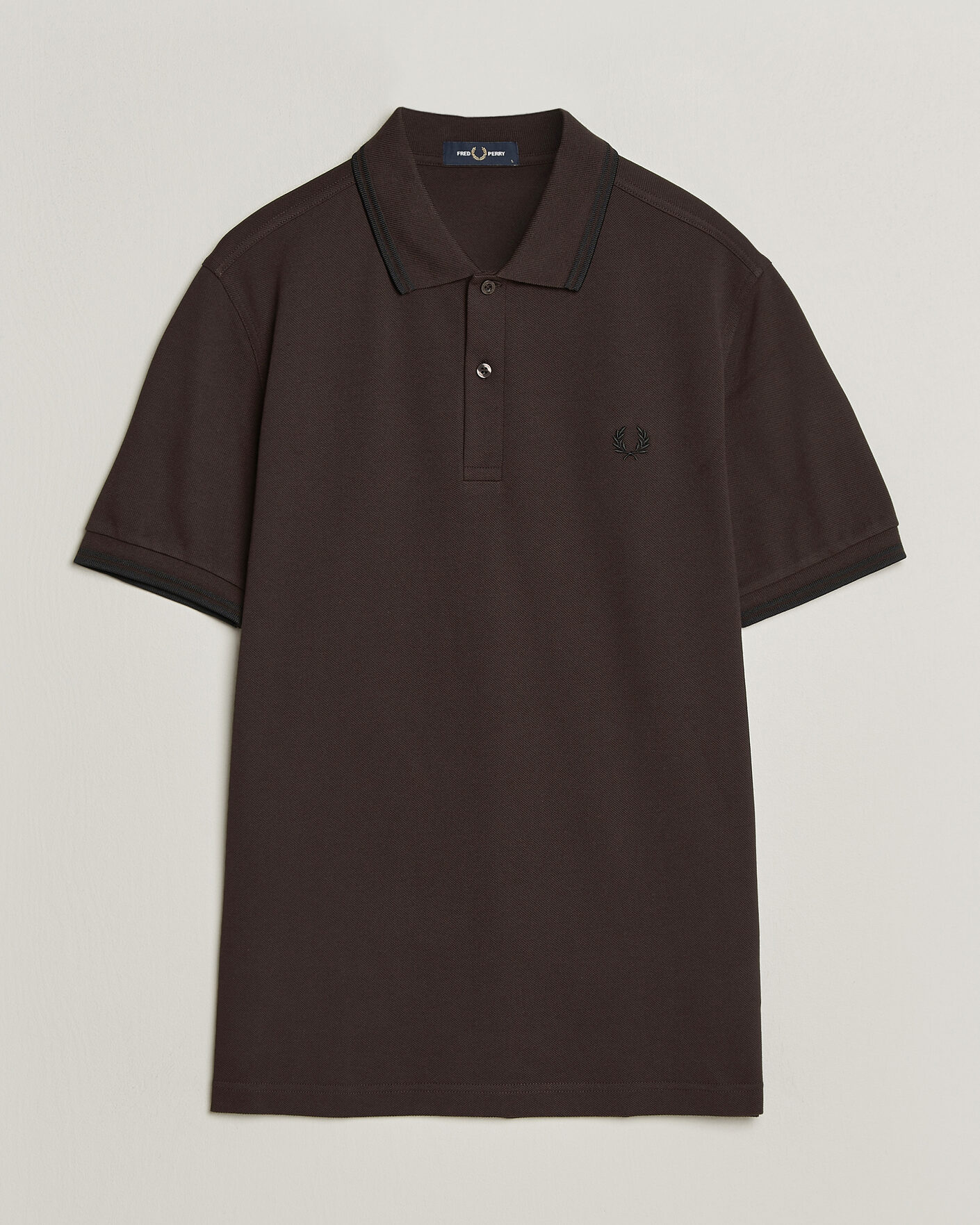 Homme | Polos | Fred Perry | Twin Tipped Polo Shirt Rich Brown
