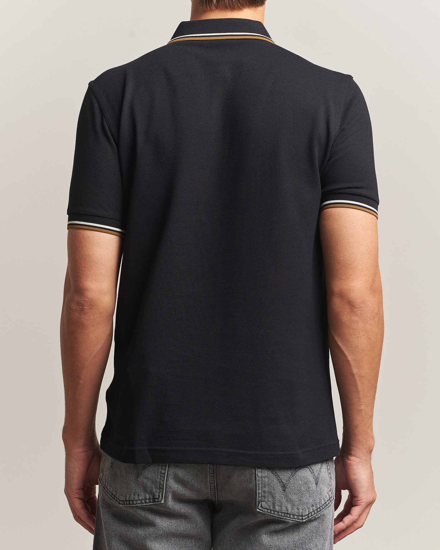 Homme | Polos | Fred Perry | Twin Tipped Polo Shirt Black