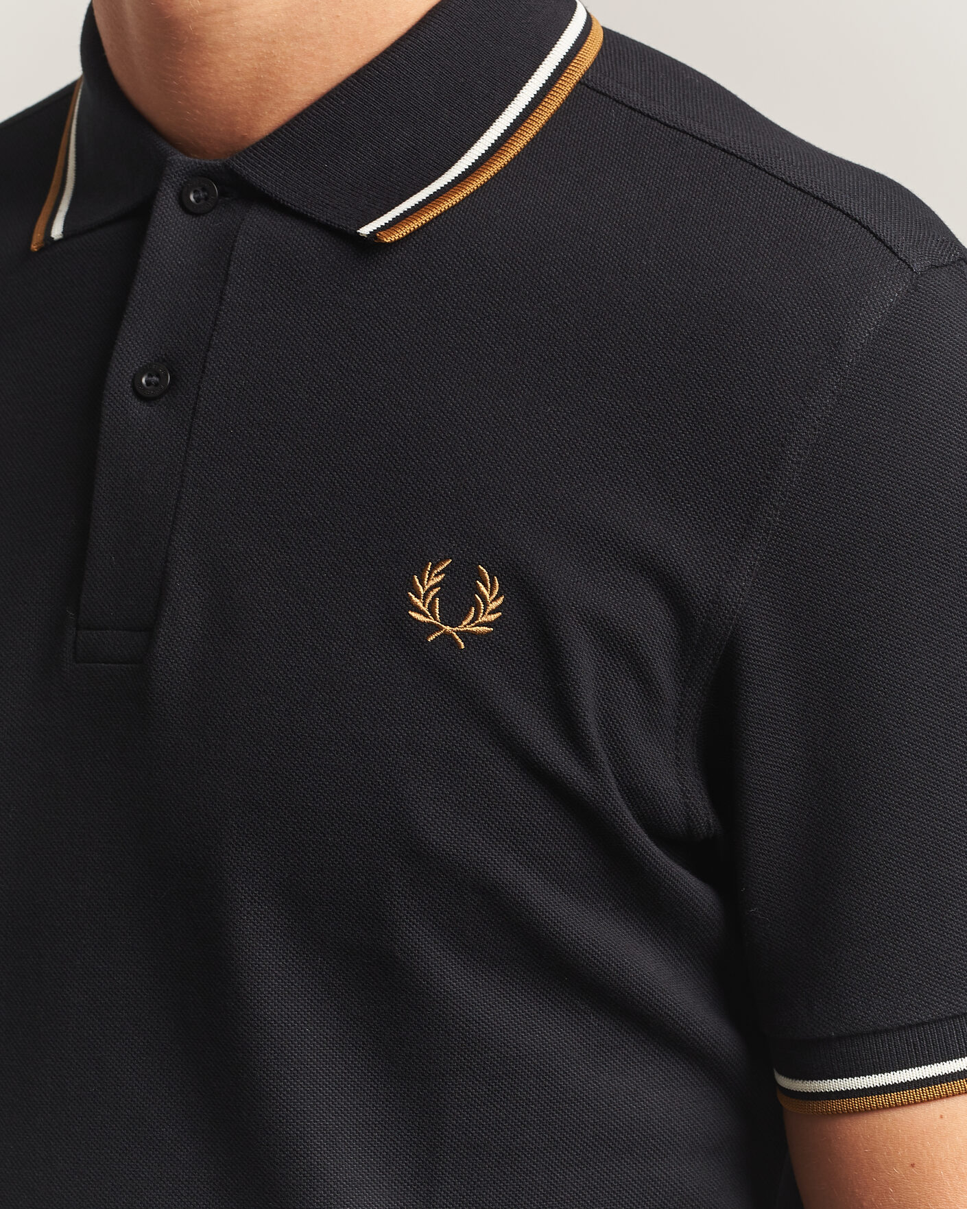 Homme | Polos | Fred Perry | Twin Tipped Polo Shirt Black