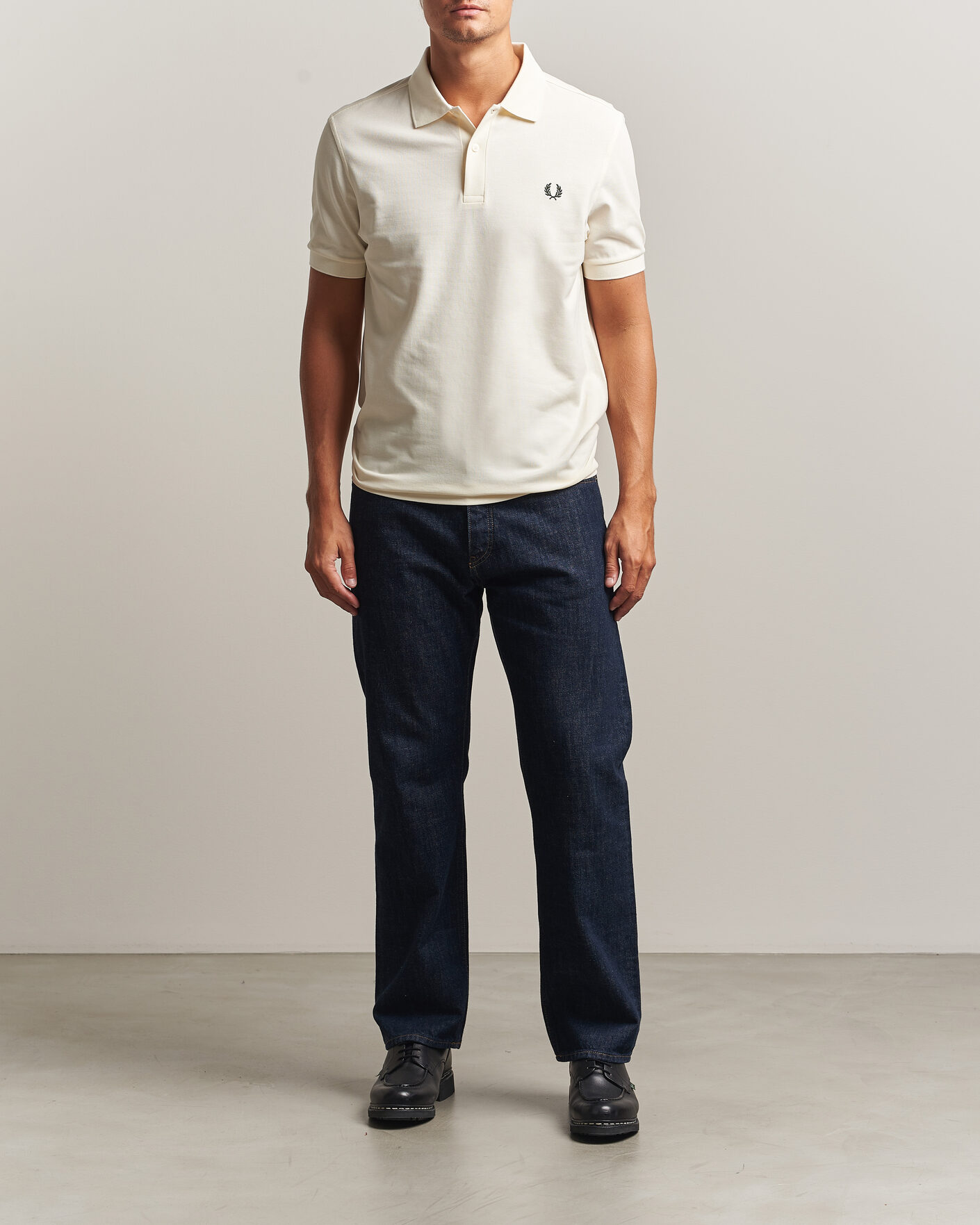 Homme | Polos | Fred Perry | Plain Polo Shirt Night Ecru