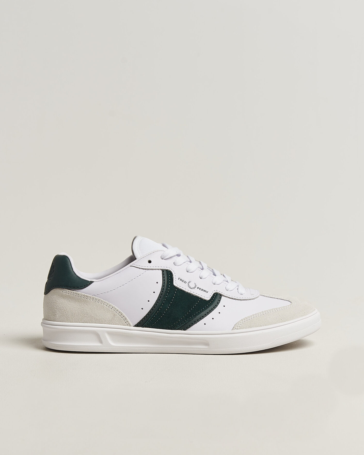 Heren | Sneakers | Fred Perry | B4 Leather/Suede Sneaker White