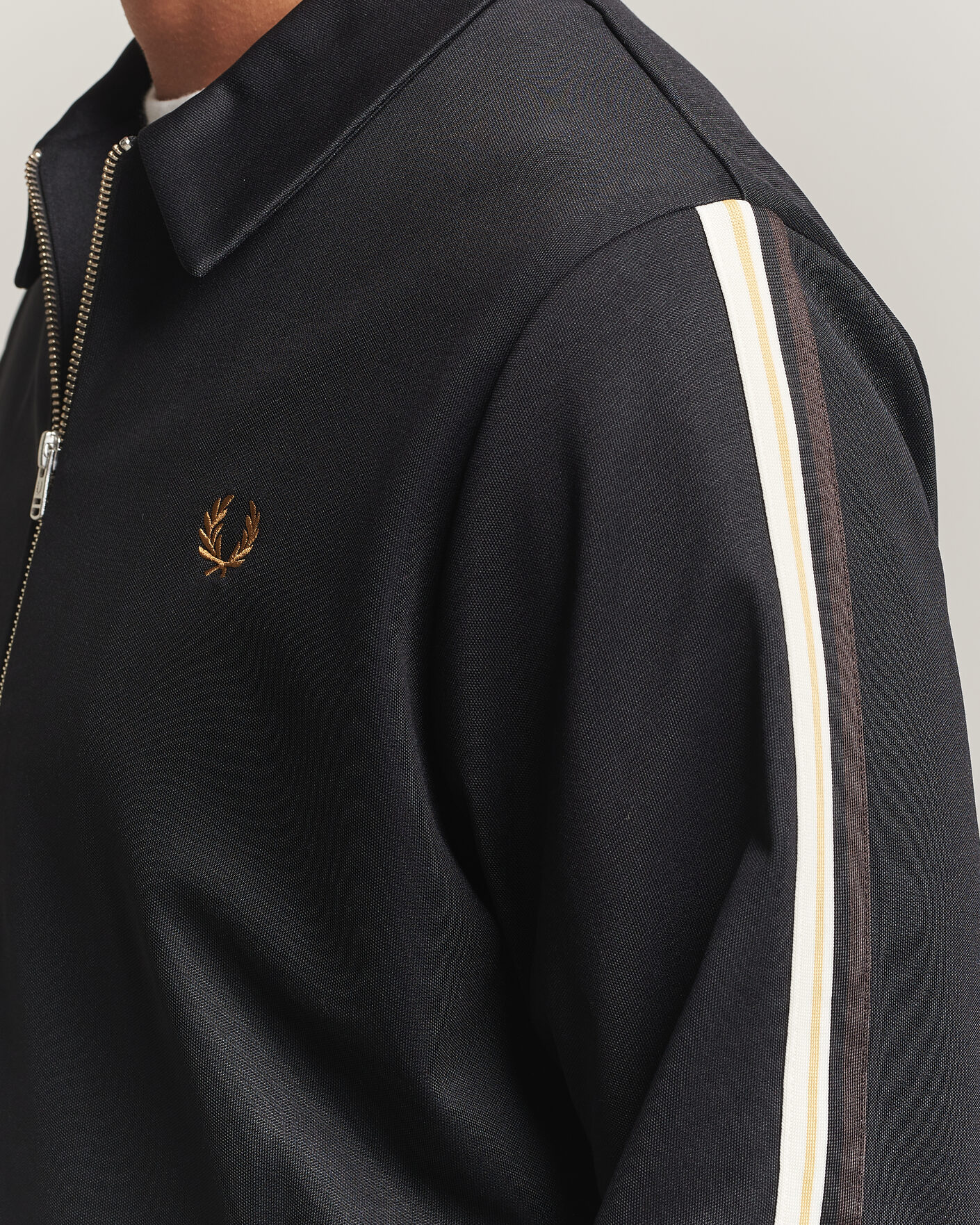 Heren | Truien | Fred Perry | Tipped Taped Track Jacket Black