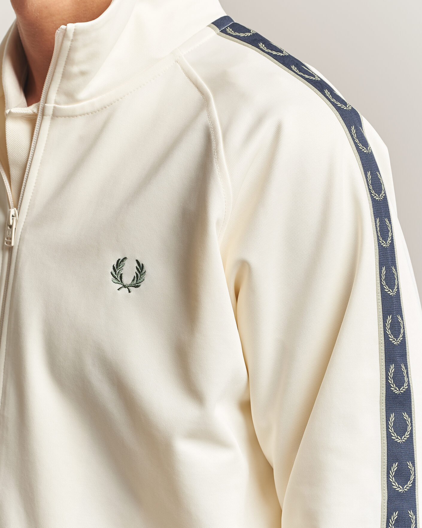 Homme | Pulls Et Tricots | Fred Perry | Taped Track Jacket Ecru