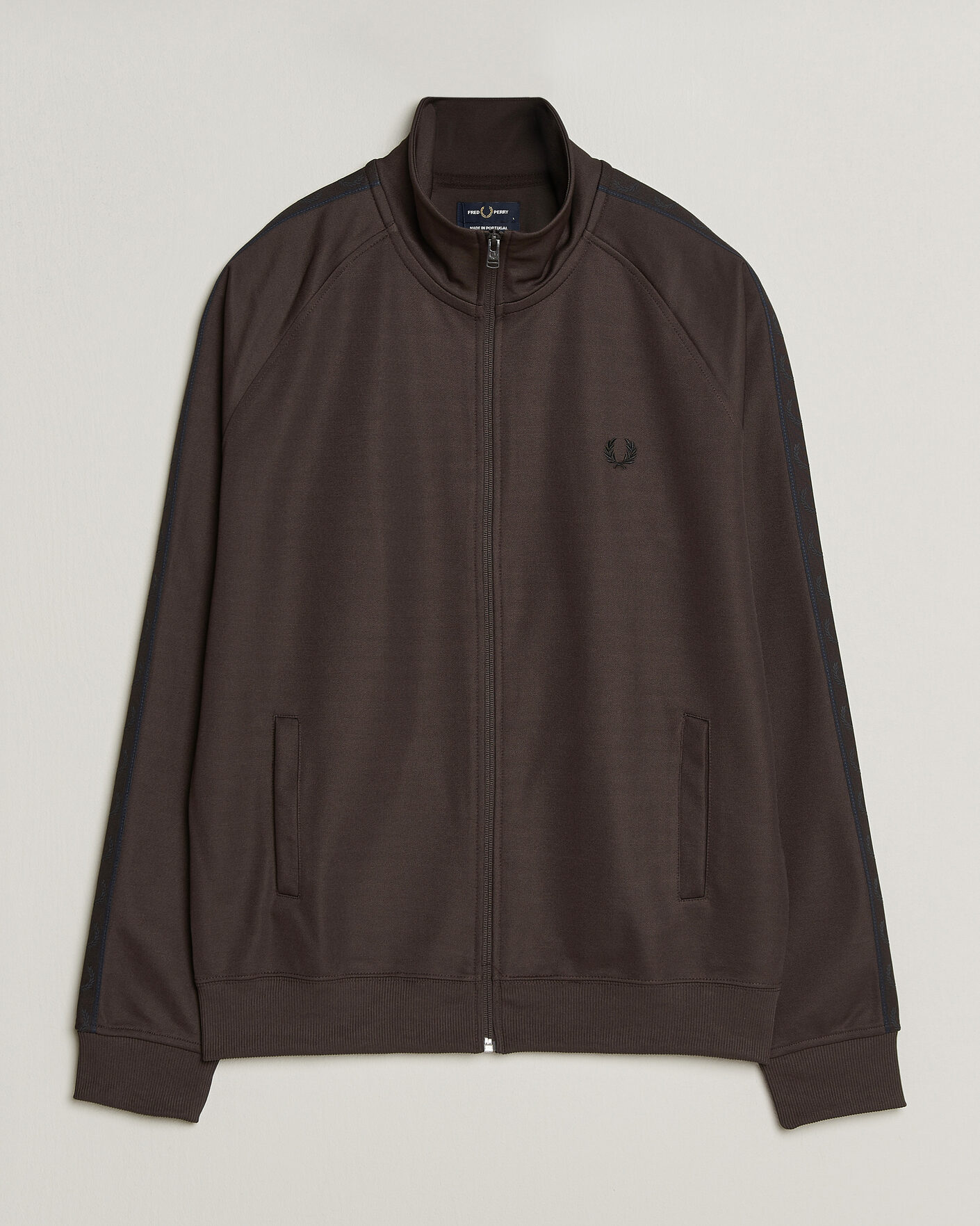 Homme | Pulls Et Tricots | Fred Perry | Taped Track Jacket Rich Brown