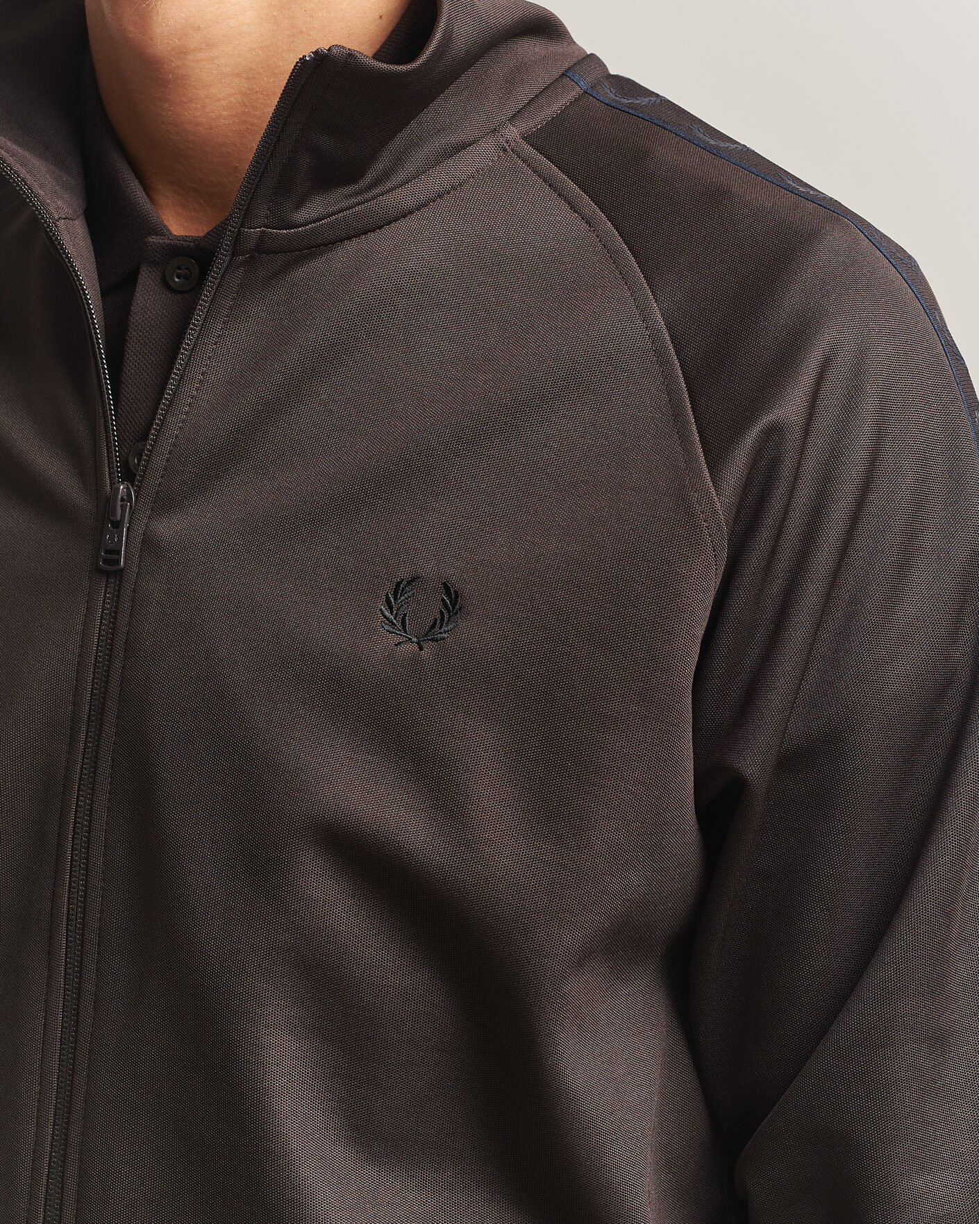 Homme | Pulls Et Tricots | Fred Perry | Taped Track Jacket Rich Brown
