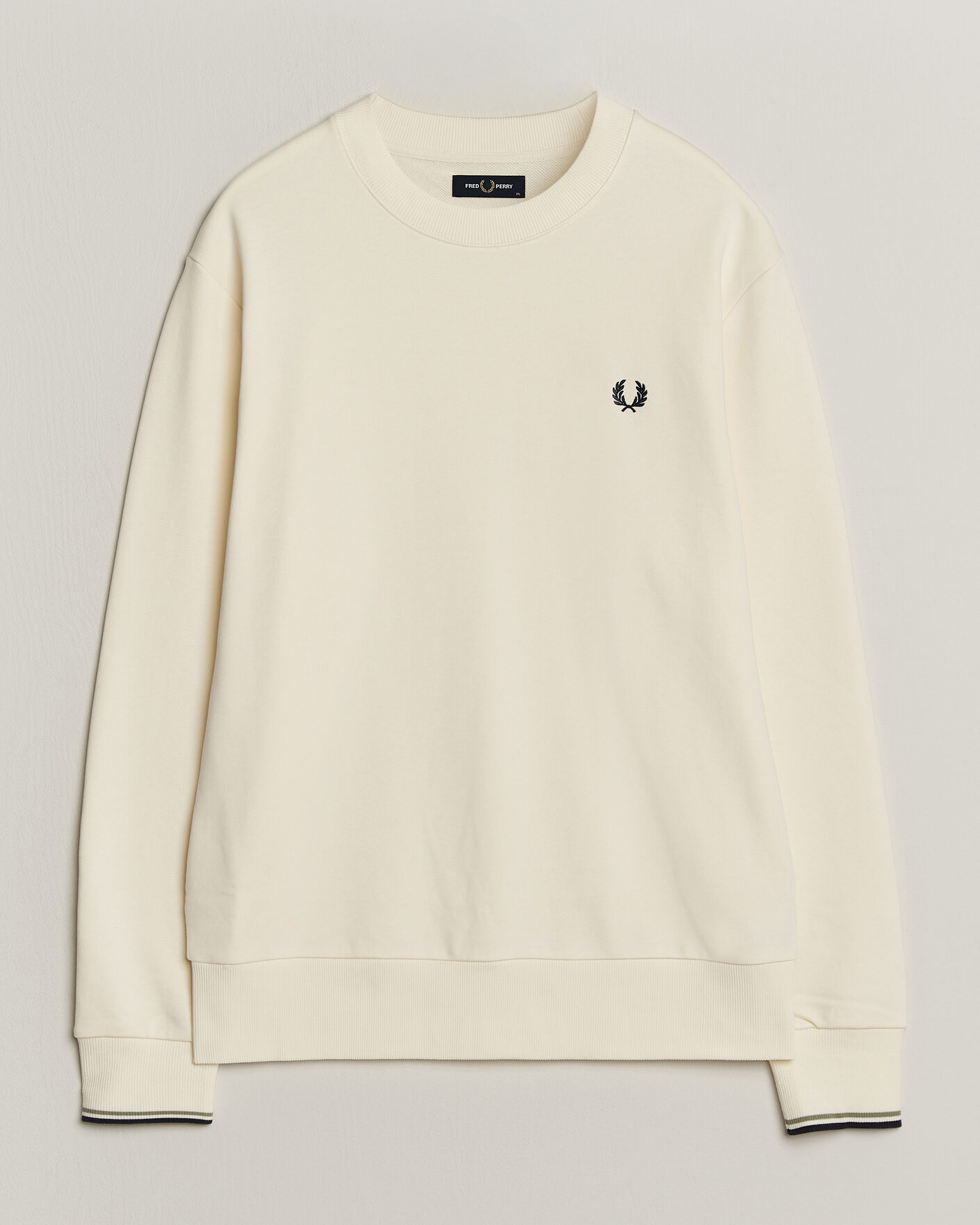 Homme | Pulls Et Tricots | Fred Perry | Crew Neck Sweatshirt Ecru