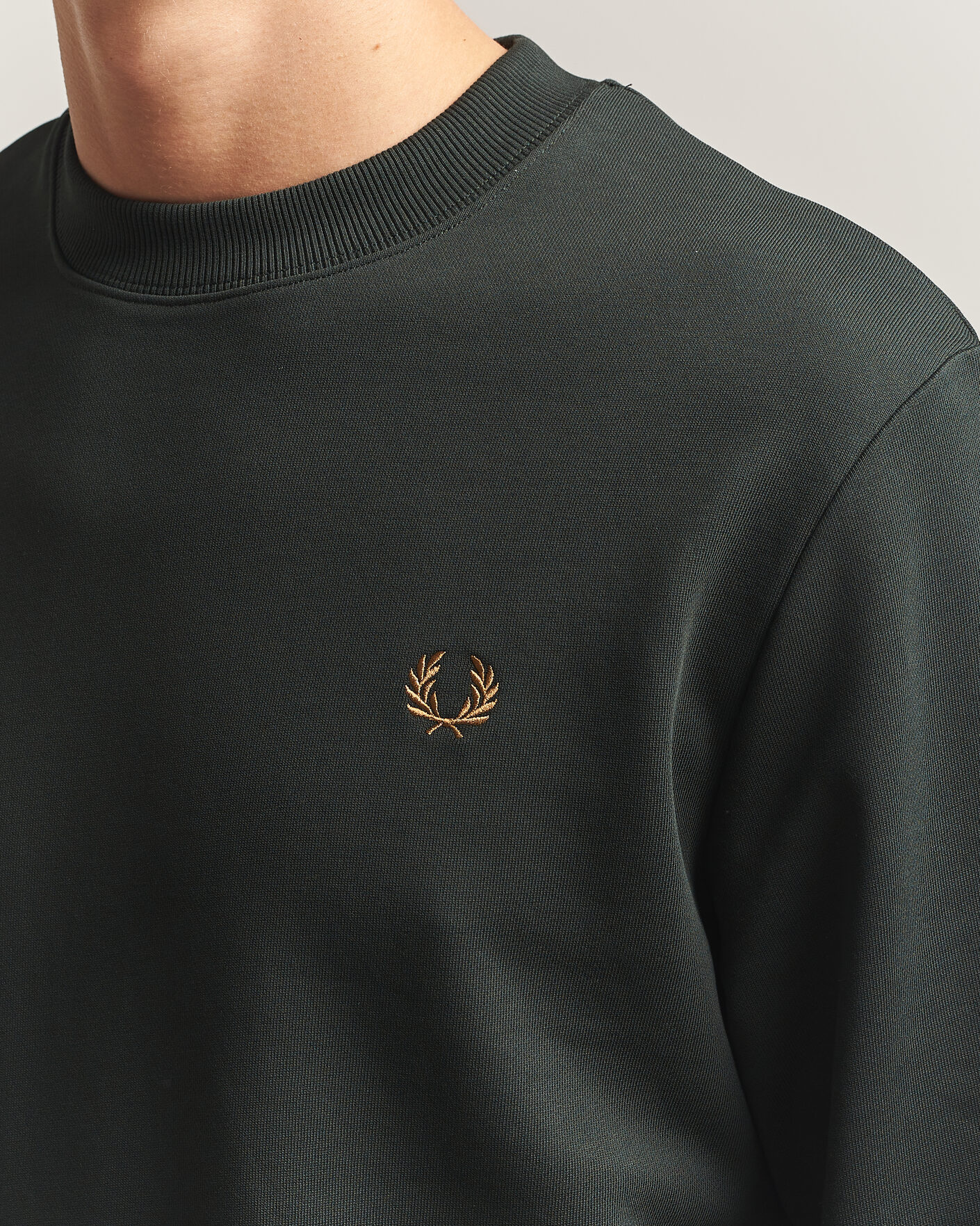 Homme | Pulls Et Tricots | Fred Perry | Crew Neck Sweatshirt Night Green