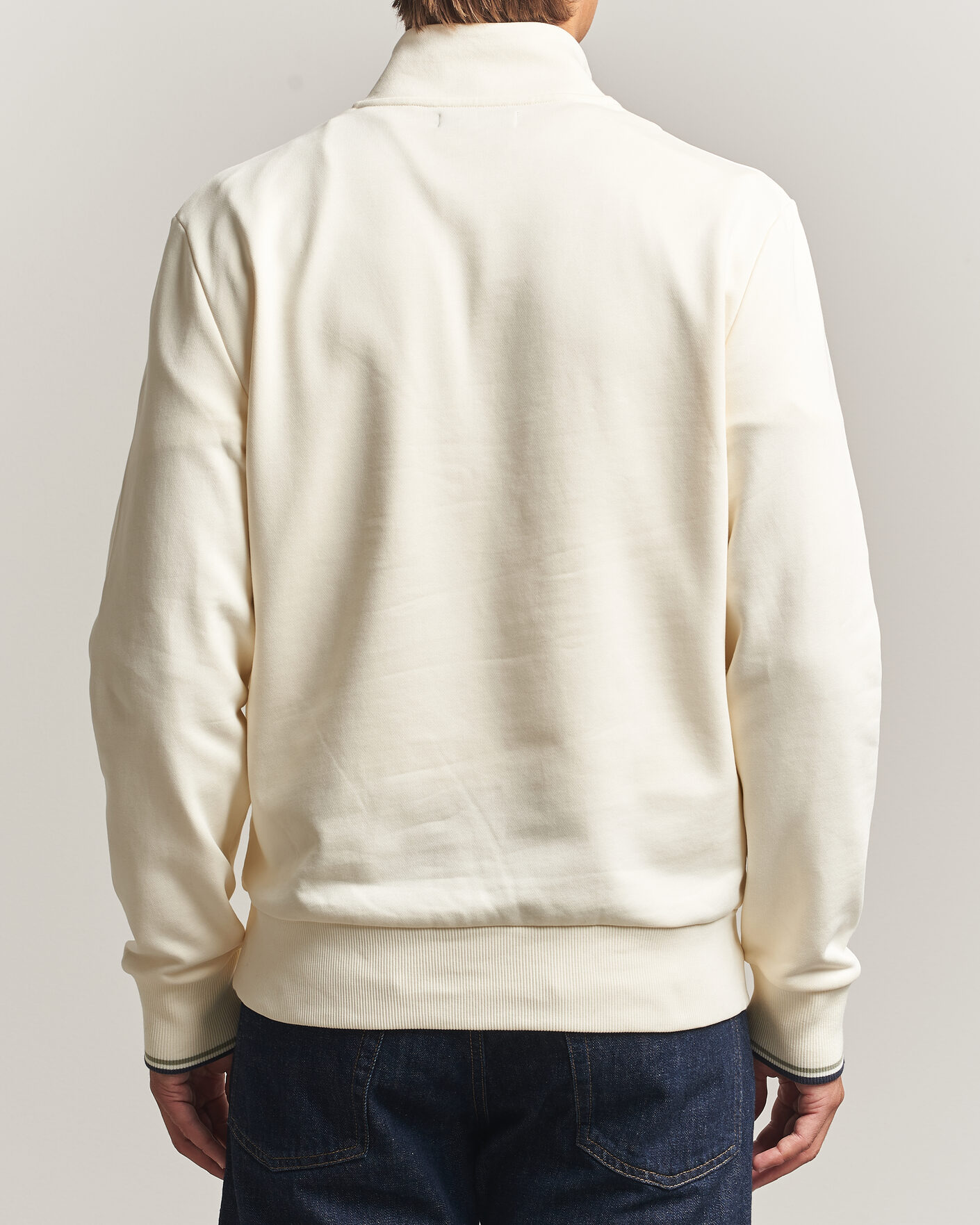Homme | Pulls Et Tricots | Fred Perry | Half Zip Sweatshirt Ecru