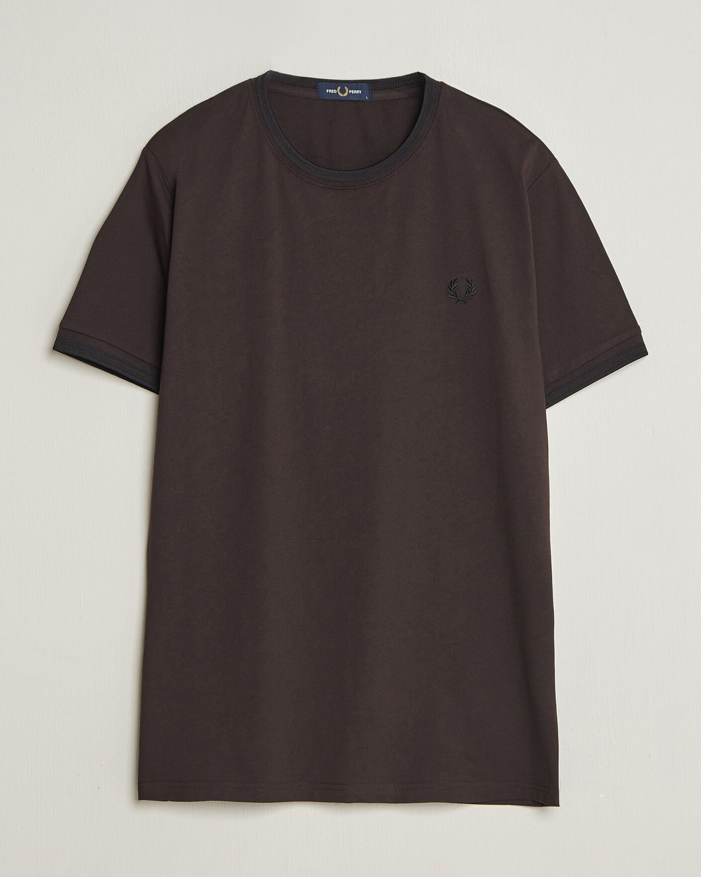 Heren | T-shirts | Fred Perry | Twin Tipped T-Shirt Rich Brown