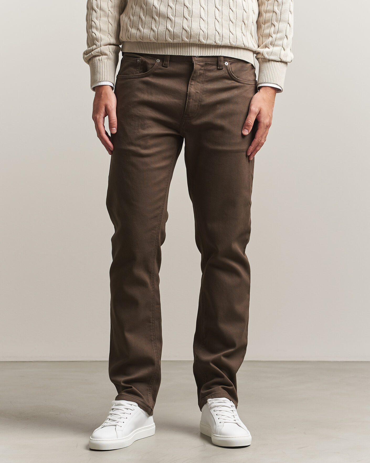 Heren | Broeken | Gant | Regular Fit Soft Twill 5-Pocket Pants Shadow Brown