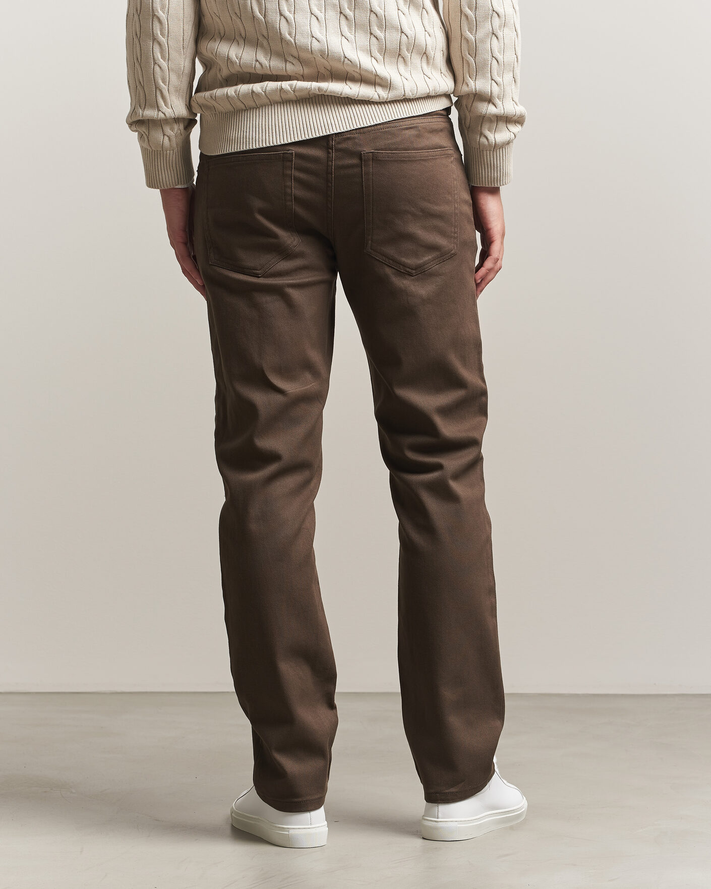 Homme | Pantalons | Gant | Regular Fit Soft Twill 5-Pocket Pants Shadow Brown