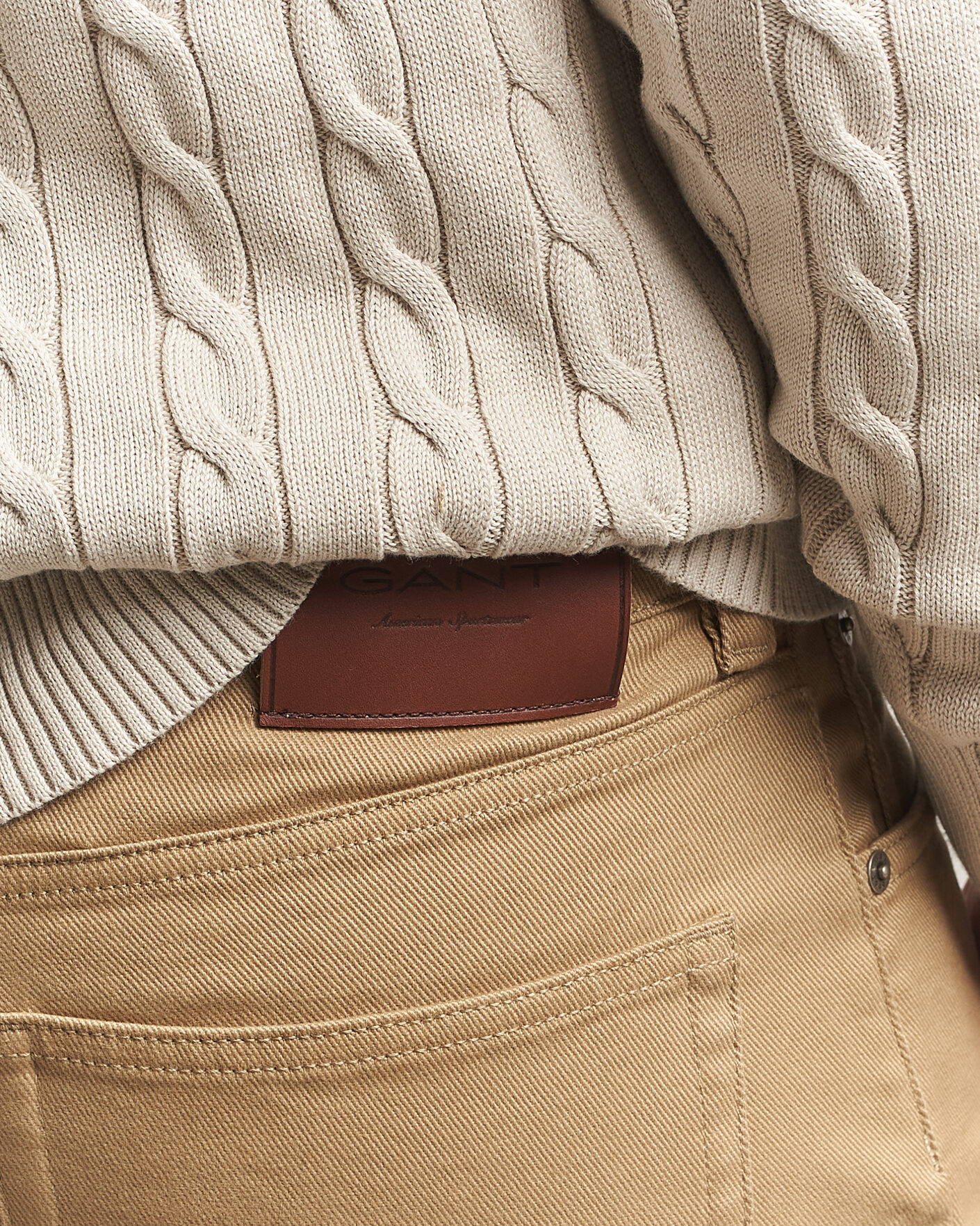 Homme | Pantalons | Gant | Regular Fit Soft Twill 5-Pocket Pants Light Taupe
