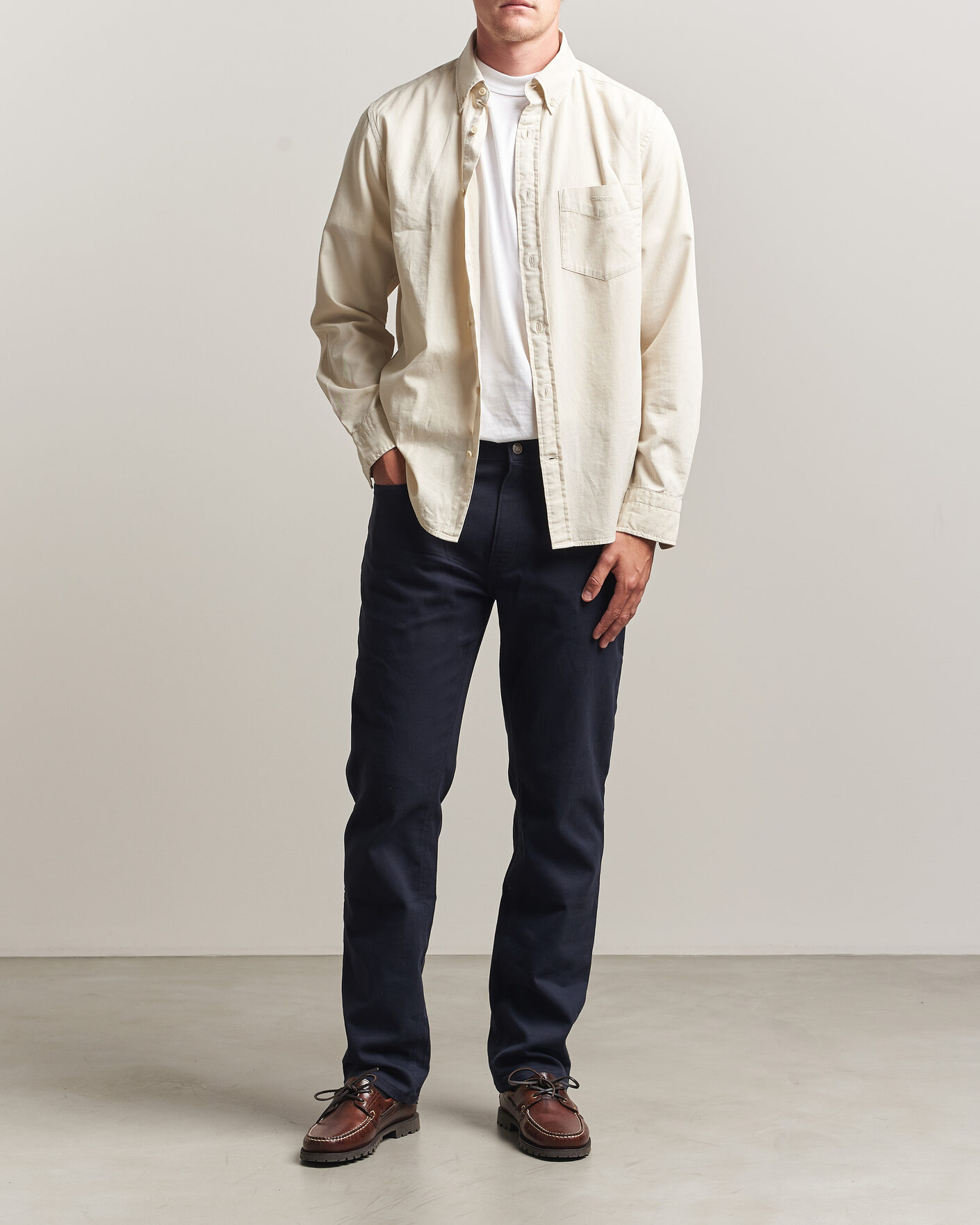 Homme | Pantalons | Gant | Regular Fit Soft Twill 5-Pocket Pants Evening Blue