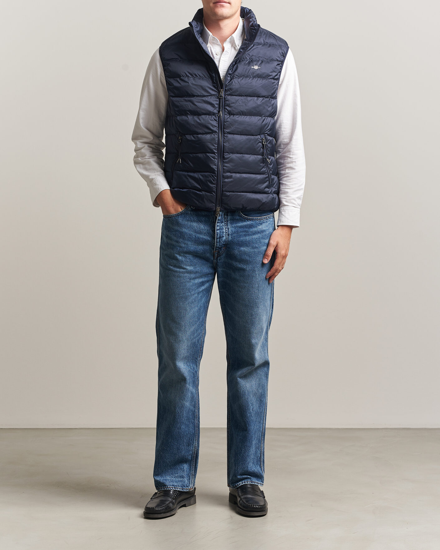 Homme | Gilets | Gant | Light Down Vest Evening Blue