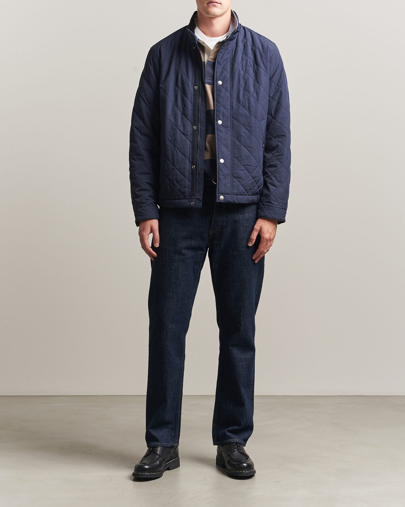 Heren | Jassen | Gant | Classic Quilted Jacket Evening Blue