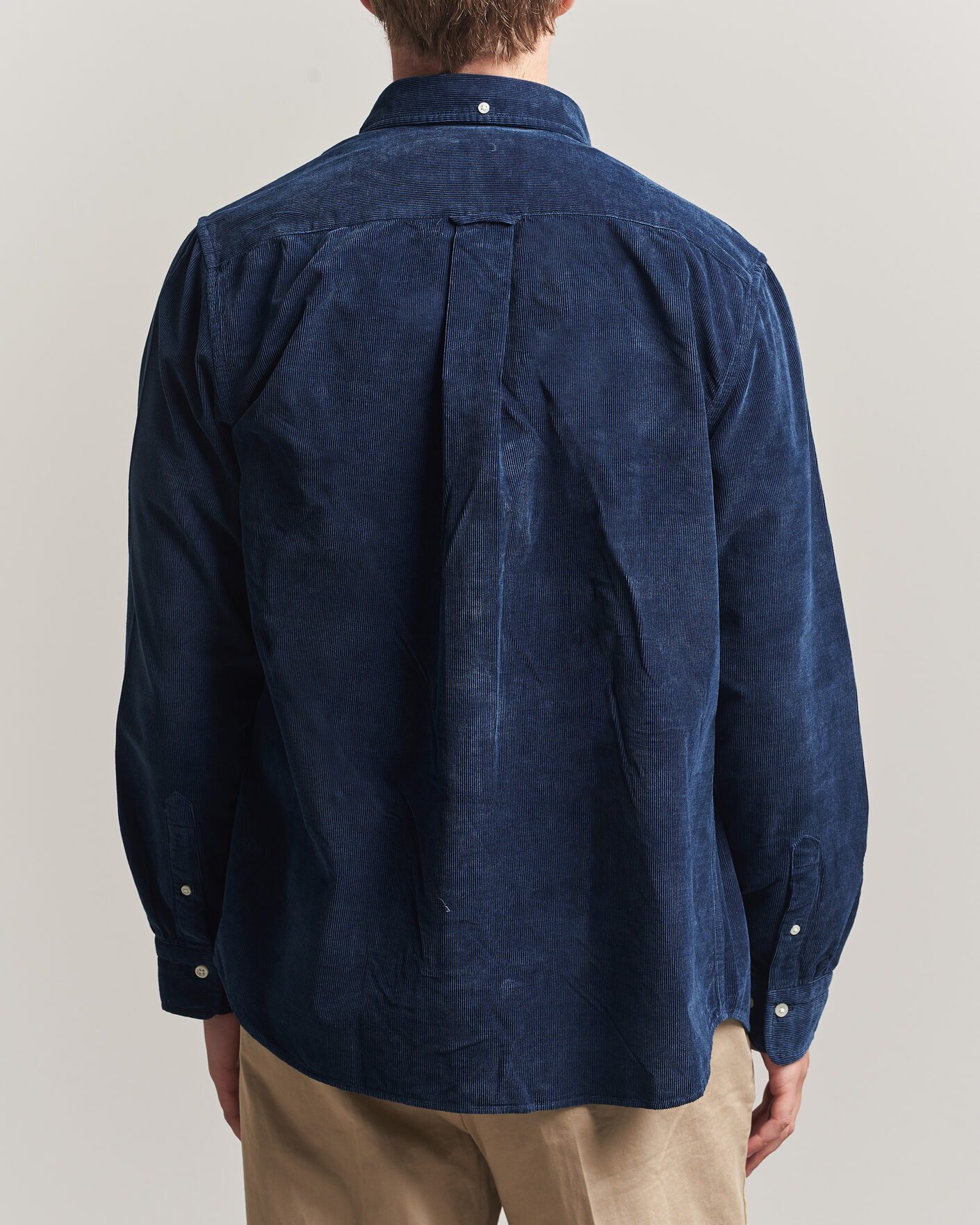 Homme | Chemises | Gant | Indigo Corduroy Shirt Dark Blue