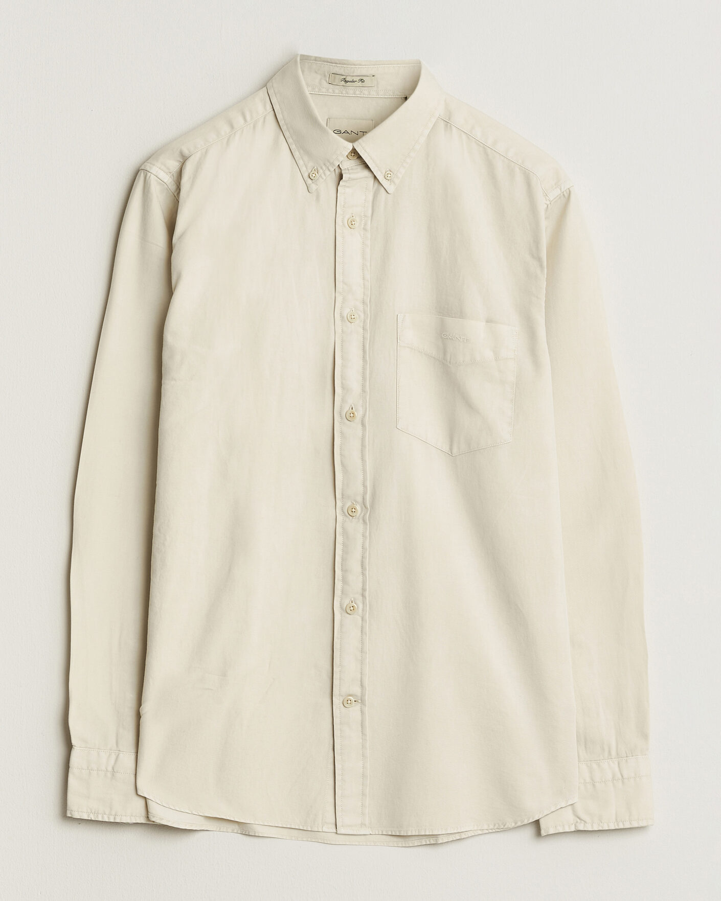 Homme | Chemises | Gant | Regular Fit Garment Dyed Twill Shirt Sand