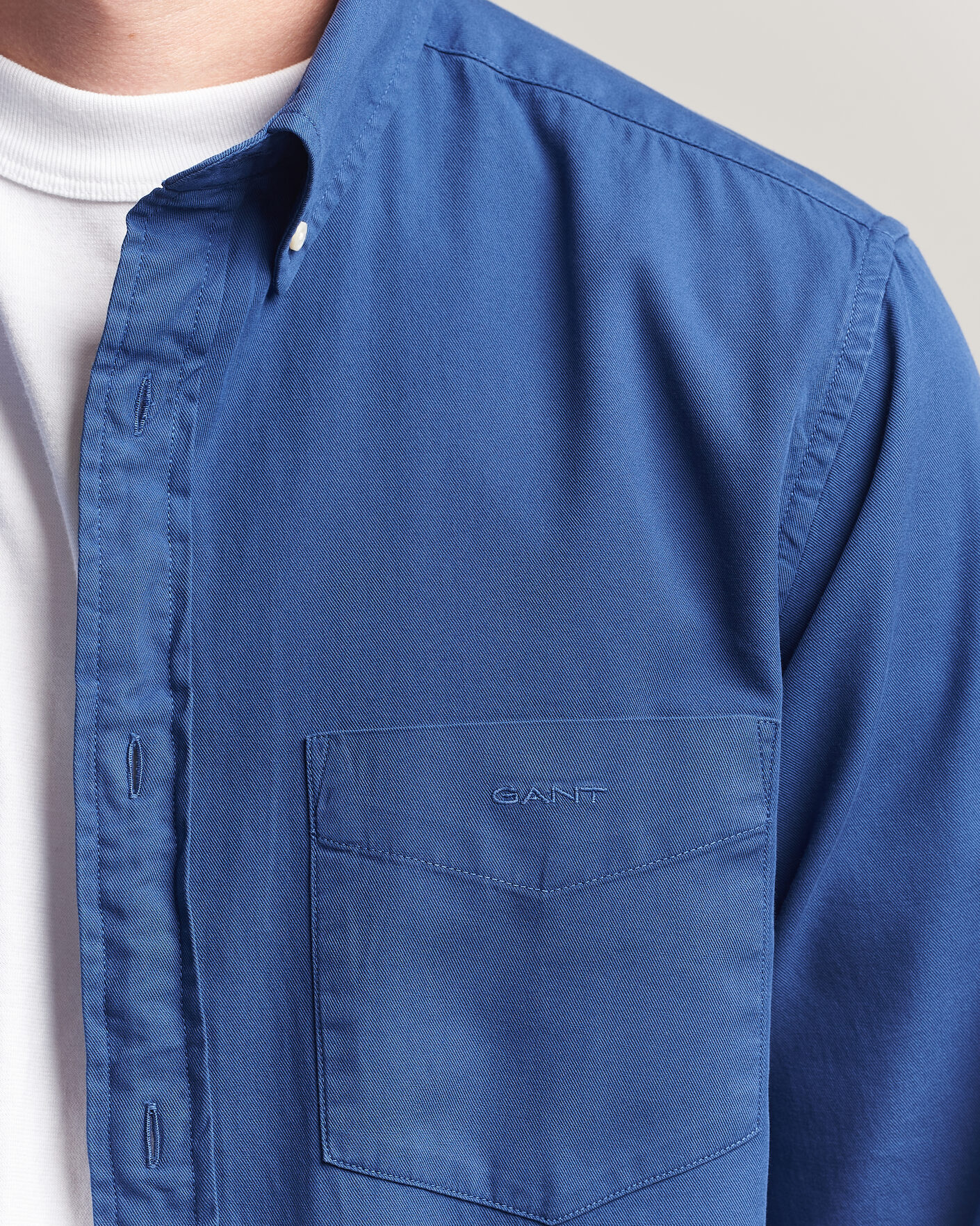 Homme | Chemises | Gant | Regular Fit Garment Dyed Twill Shirt Crisp Blue