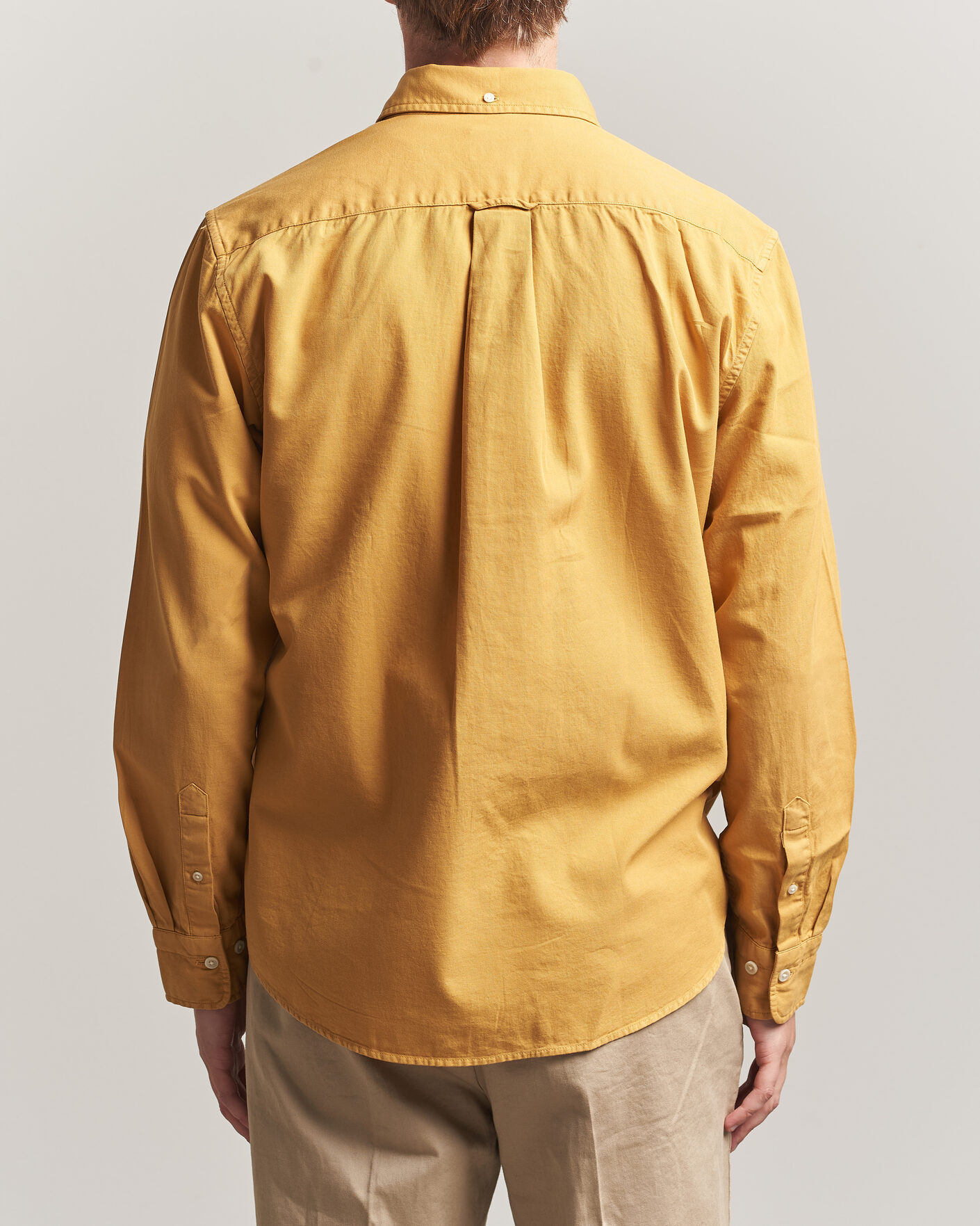 Homme | Chemises | Gant | Regular Fit Garment Dyed Twill Shirt Turmeric Shine
