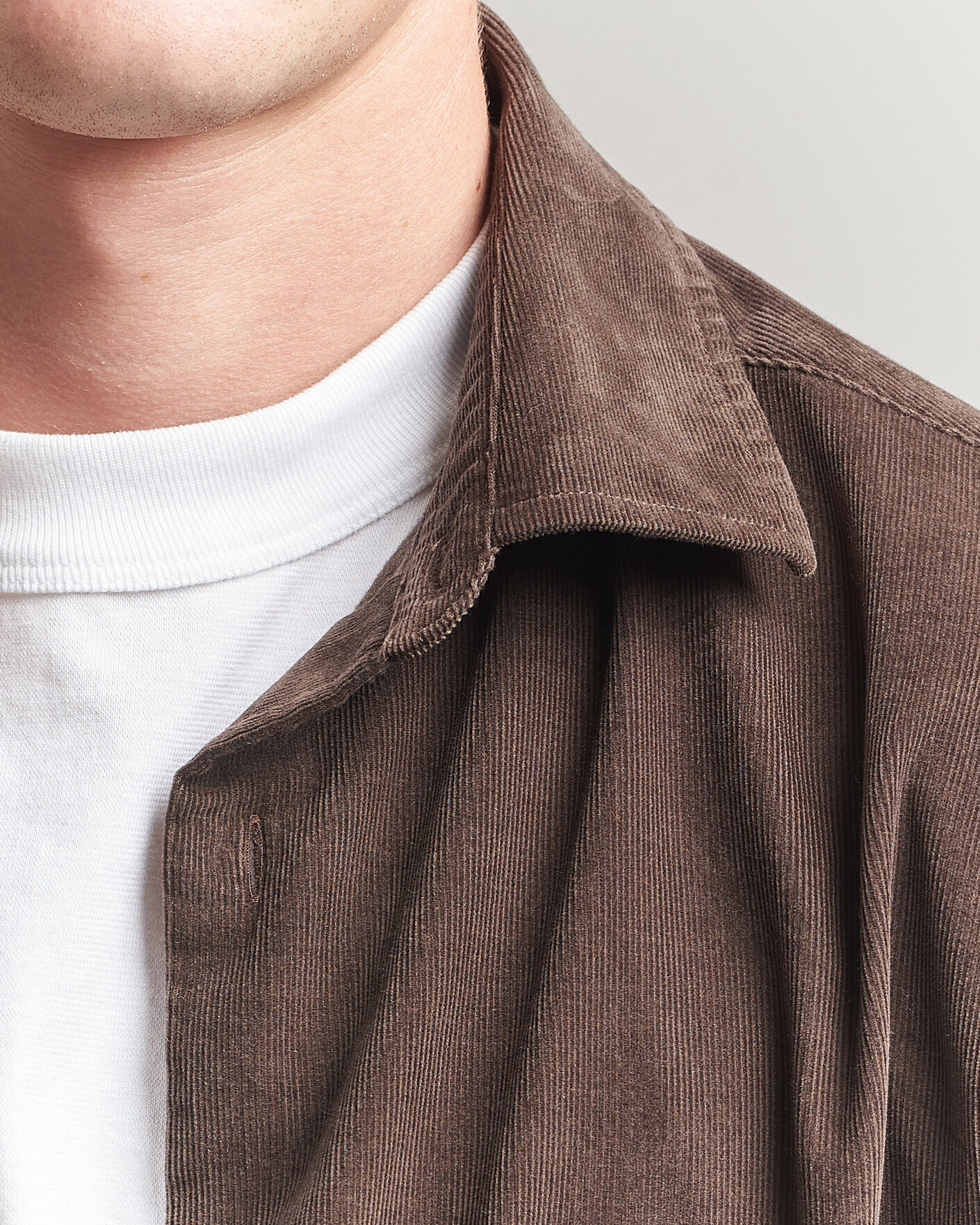 Homme | Chemises | Gant | Regular Fit Baby Cord Shirt Shadow Brown