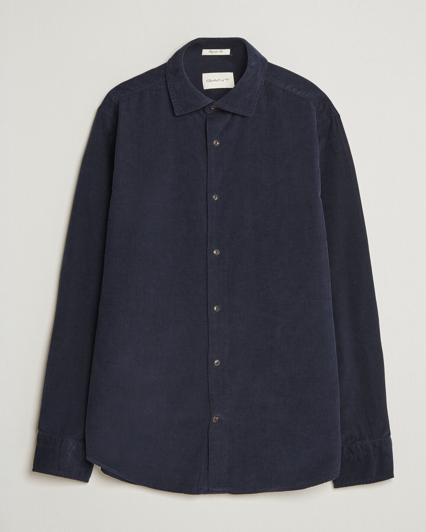 Heren | Overhemden | Gant | Regular Fit Baby Cord Shirt Evening Blue