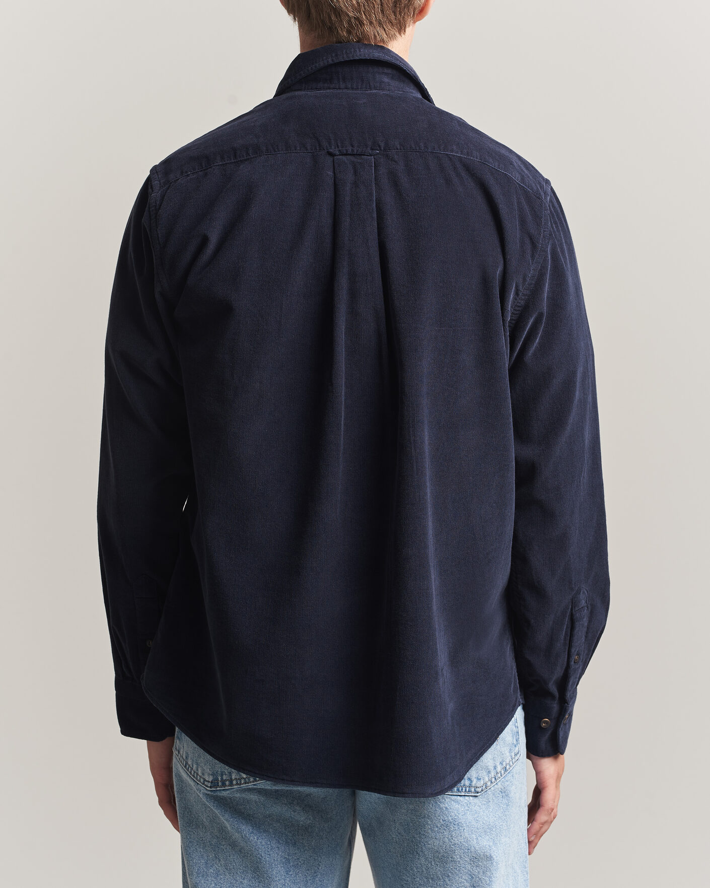 Heren | Overhemden | Gant | Regular Fit Baby Cord Shirt Evening Blue