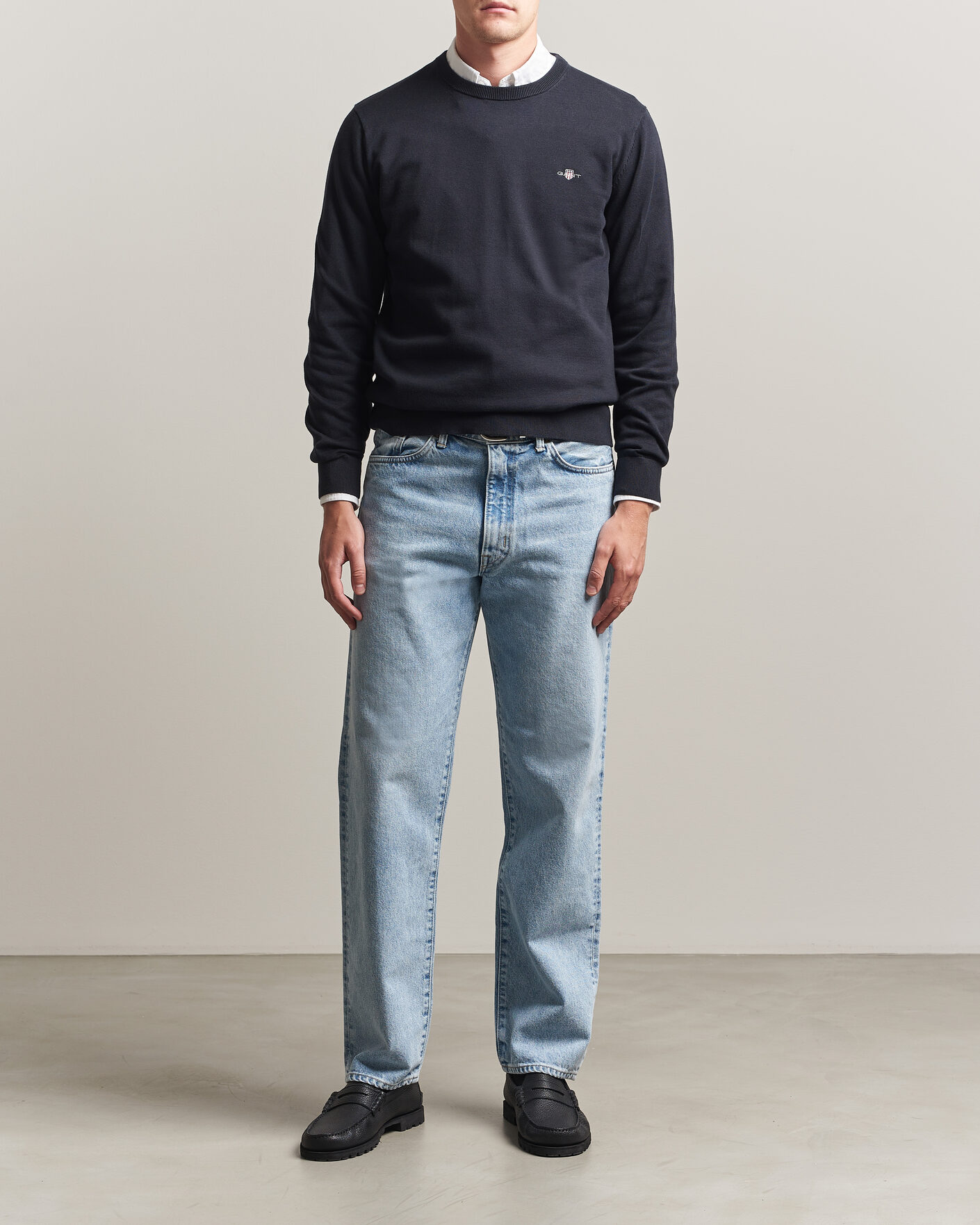 Homme | Pulls Et Tricots | Gant | Classic Cotton Crew Neck Black