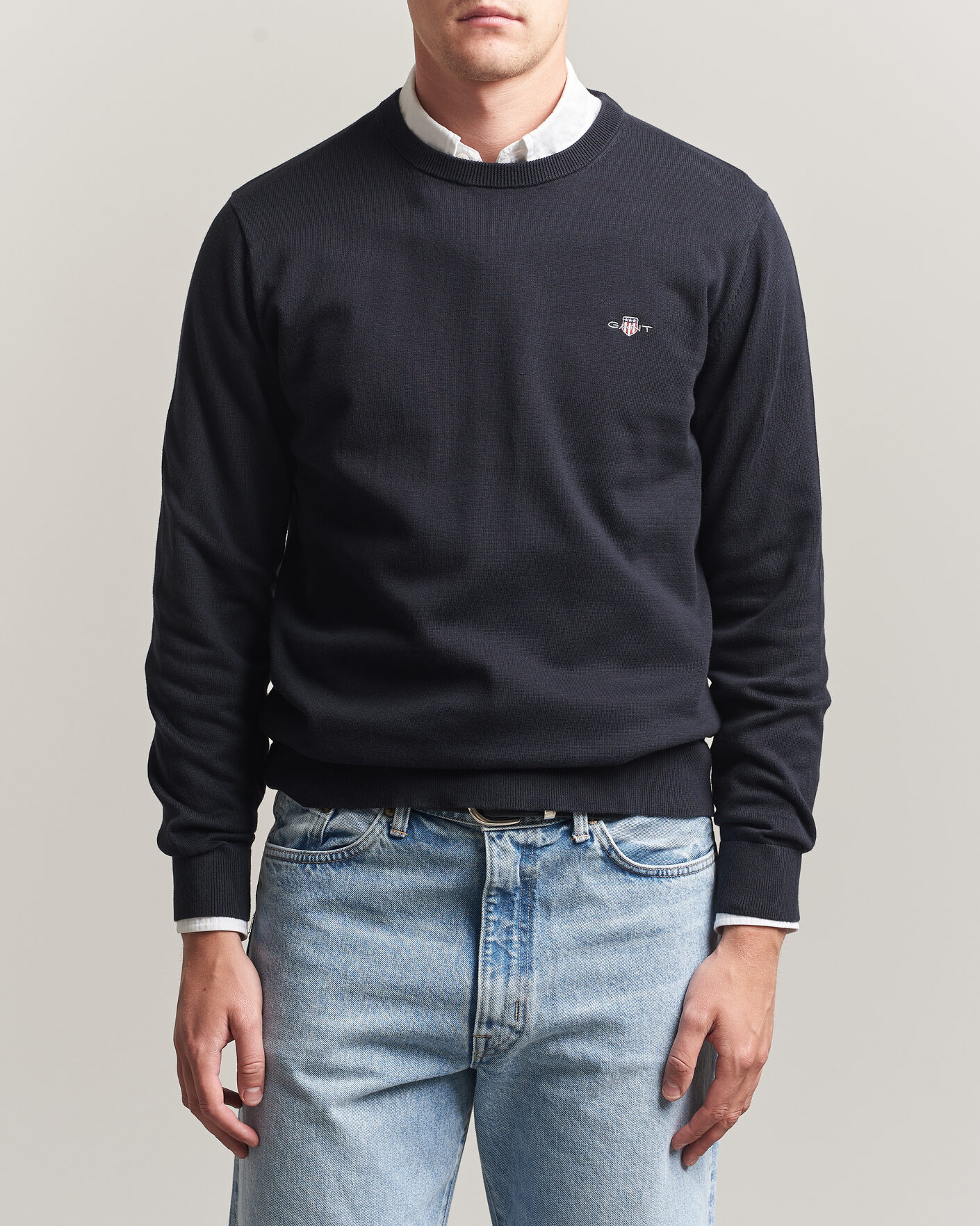 Homme | Pulls Et Tricots | Gant | Classic Cotton Crew Neck Black