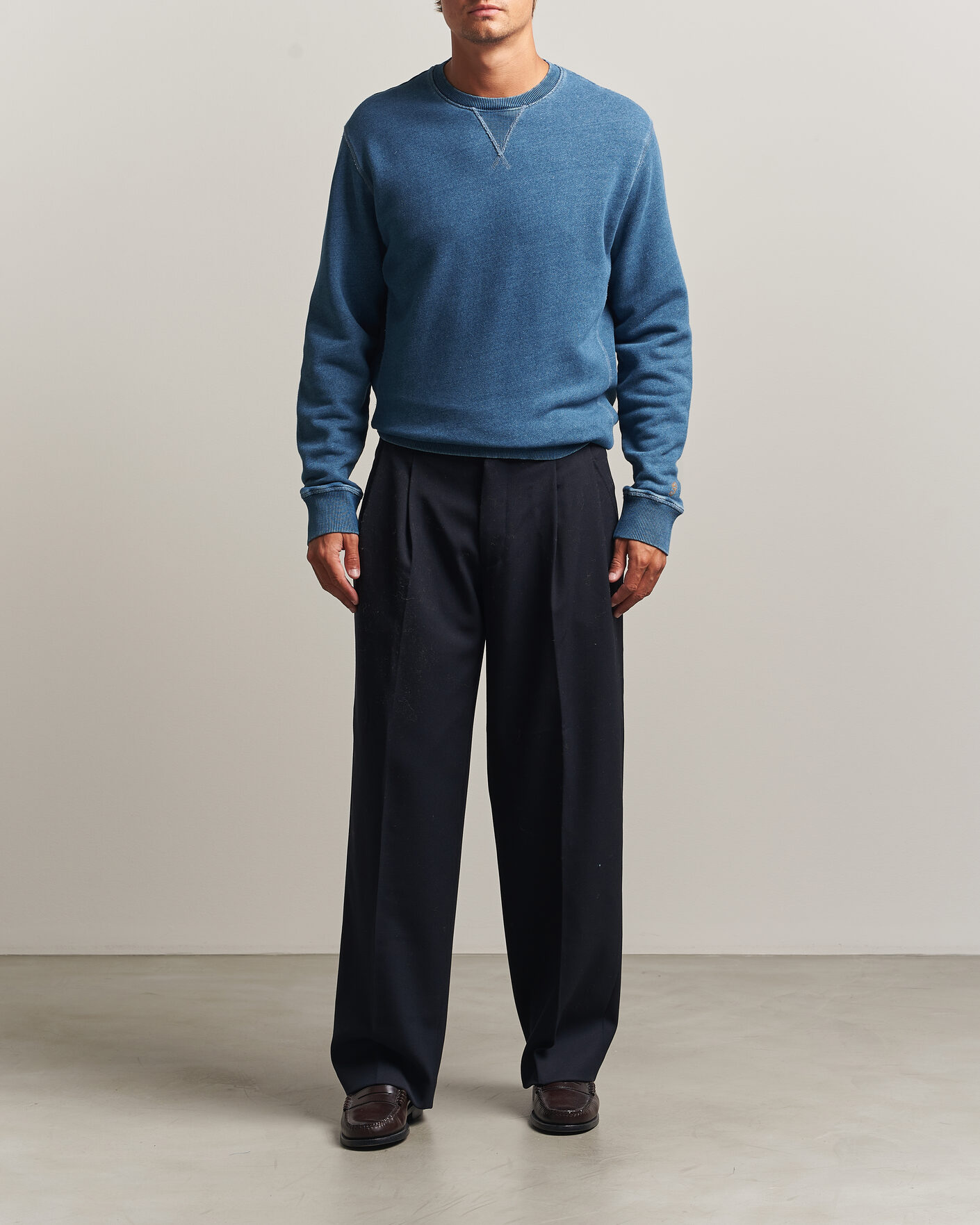 Heren | Truien | Gant | Vintage Crew Neck Sweatshirt Indigo