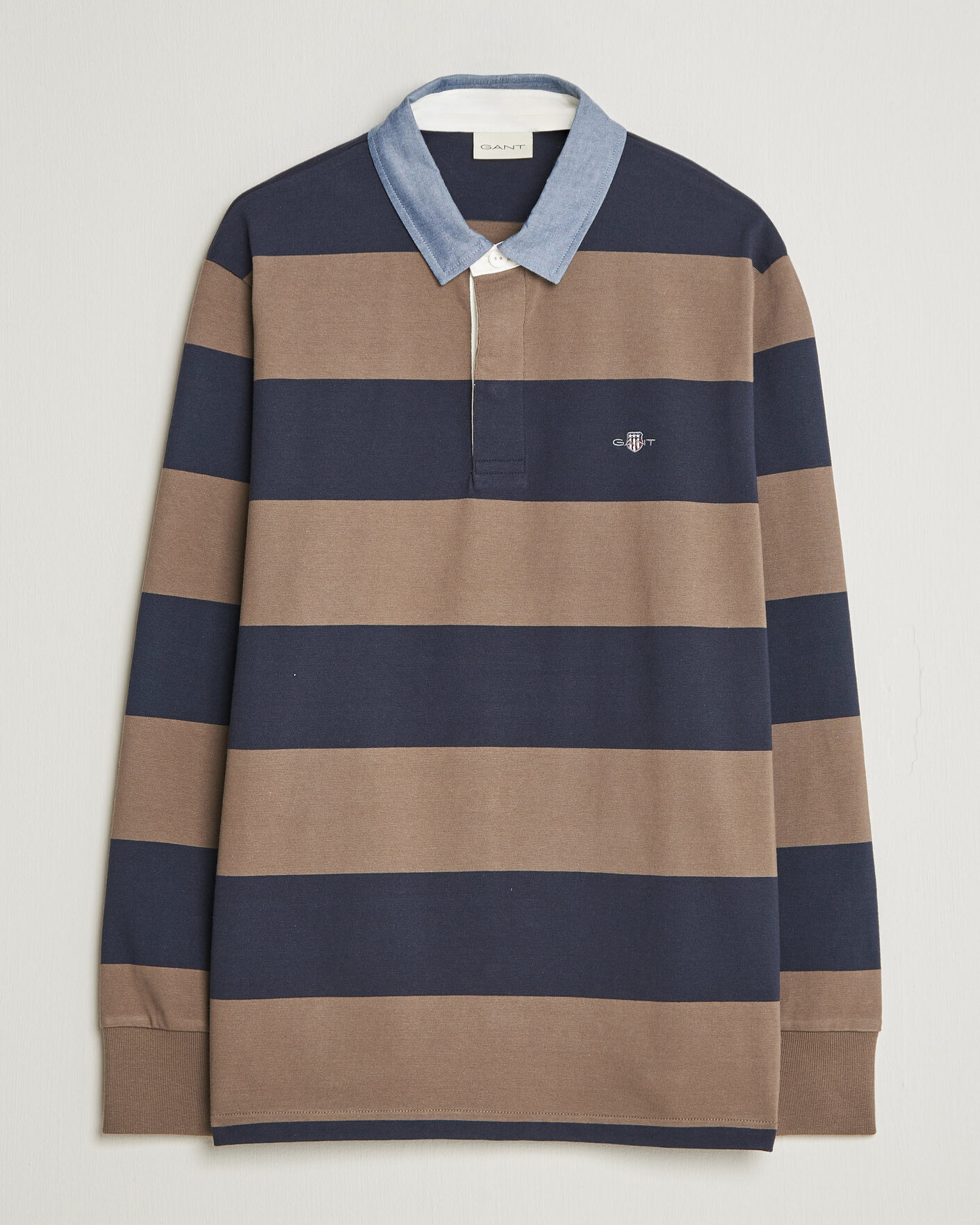 Homme | Pulls Et Tricots | Gant | Chambray Barstriped Rugger Faded Taupe