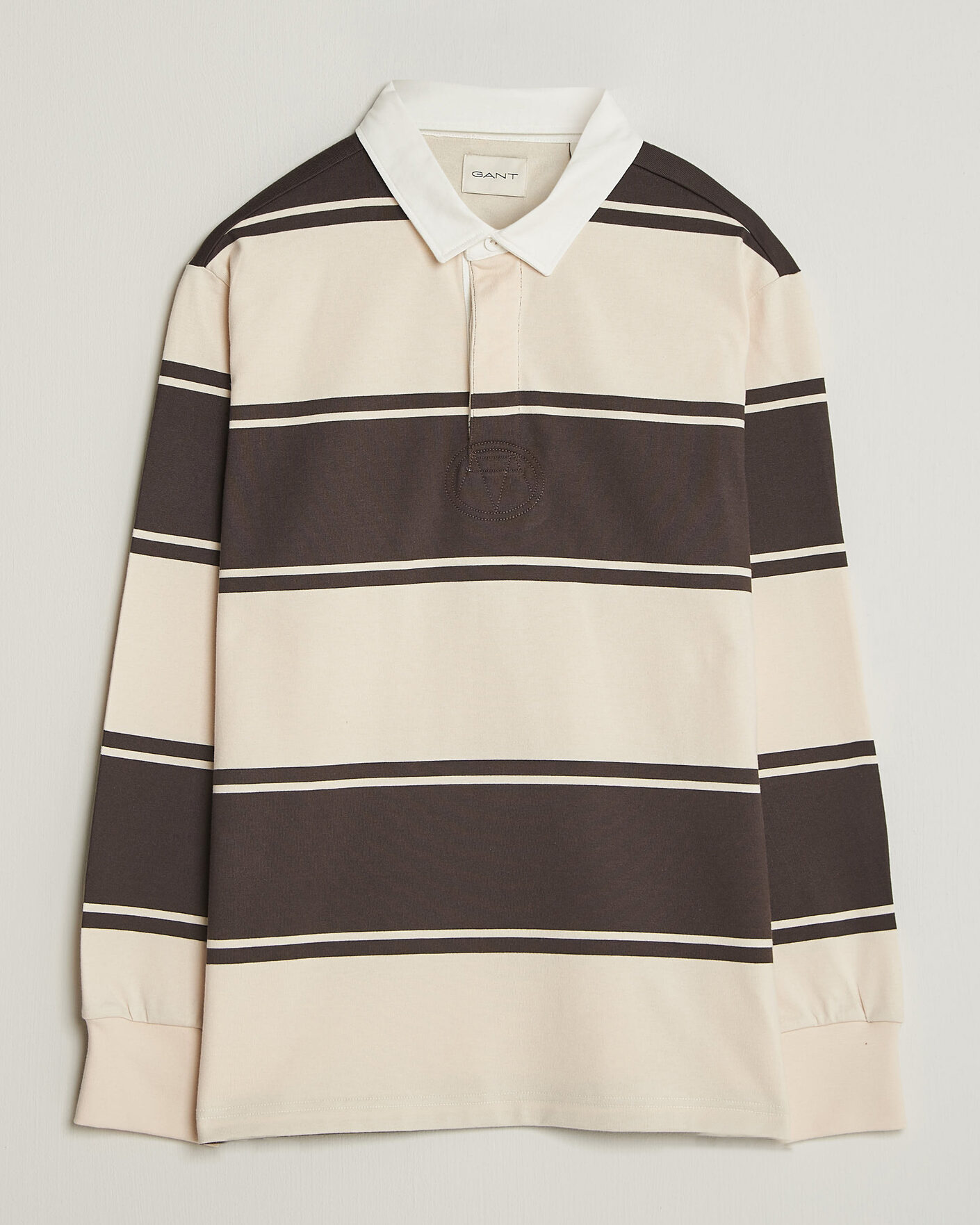 Heren | Truien | Gant | Striped Rugger Charred Wood Brown