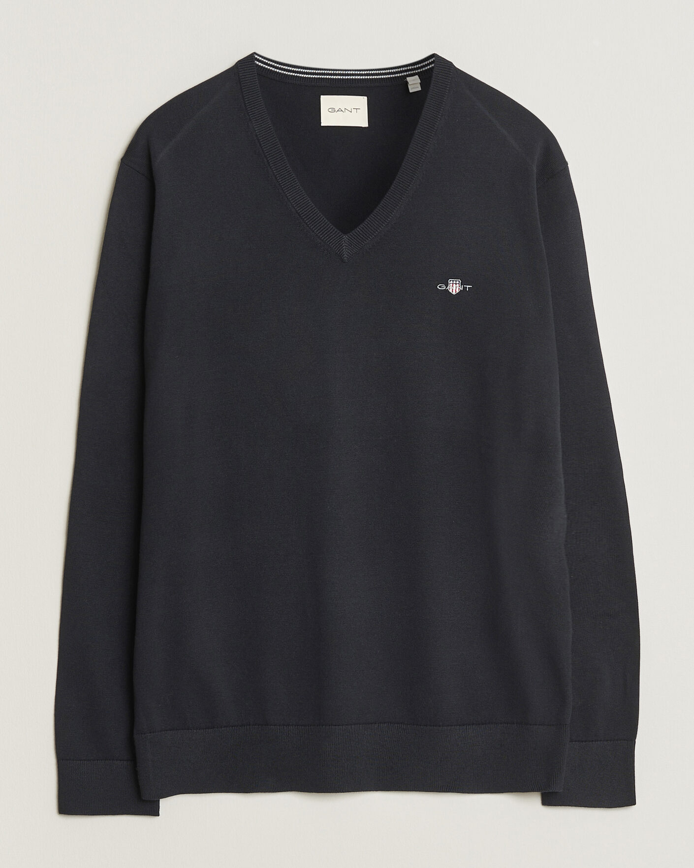 Homme | Pulls Et Tricots | Gant | Classic Cotton V-Neck Black