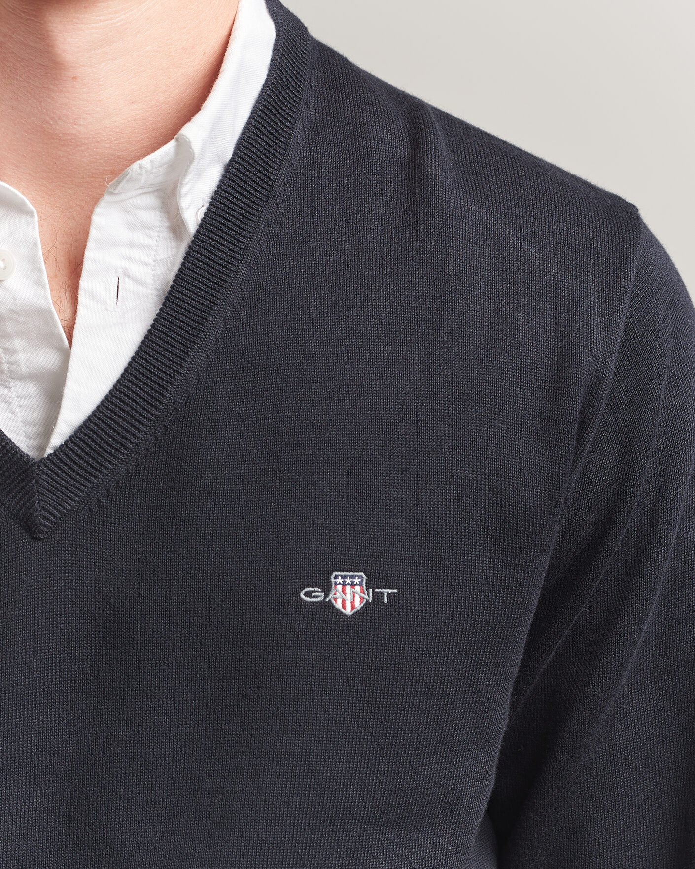 Homme | Pulls Et Tricots | Gant | Classic Cotton V-Neck Black
