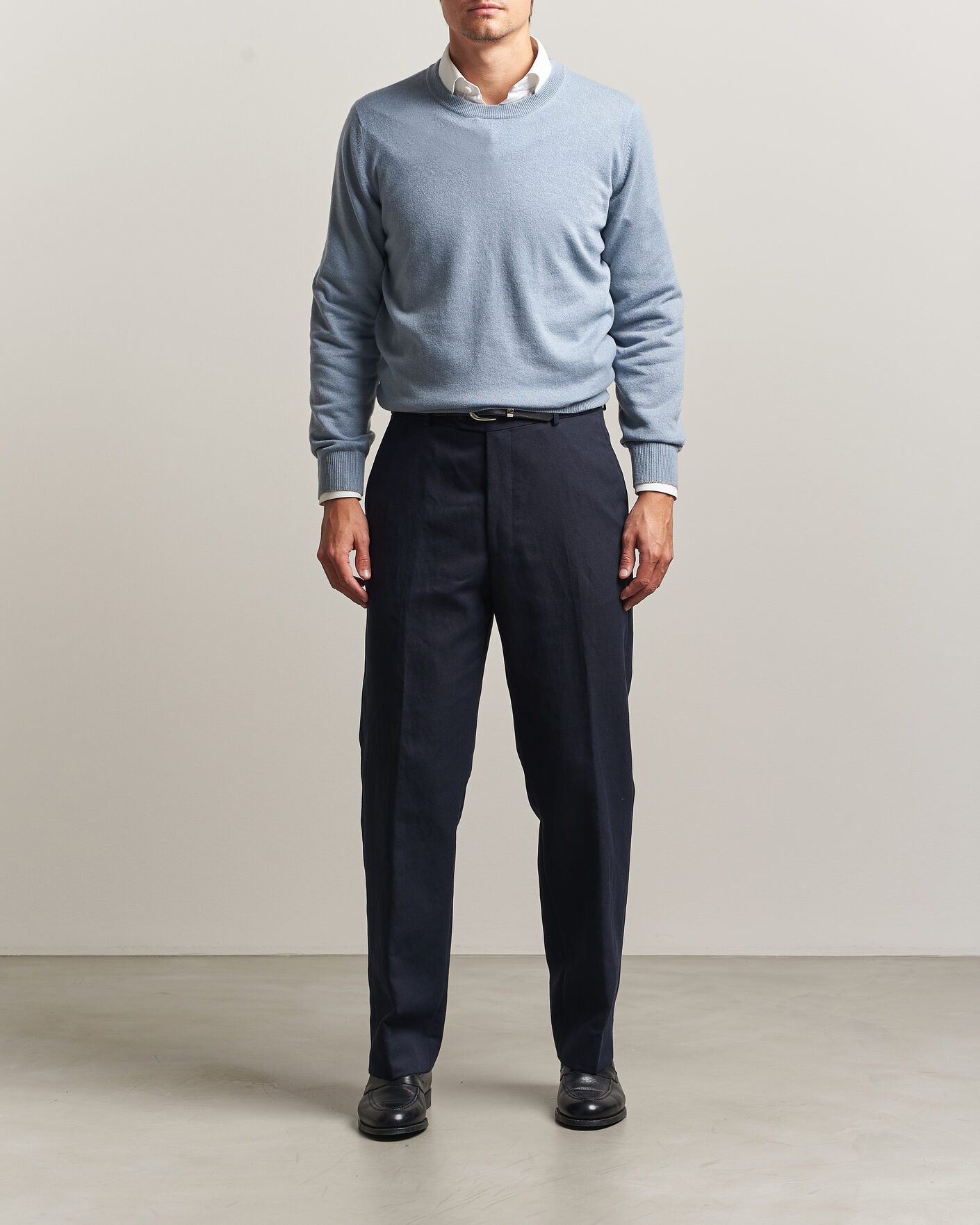 Homme | Pulls Et Tricots | Brunello Cucinelli | 2 Ply Cashmere Pullover Denim Blue
