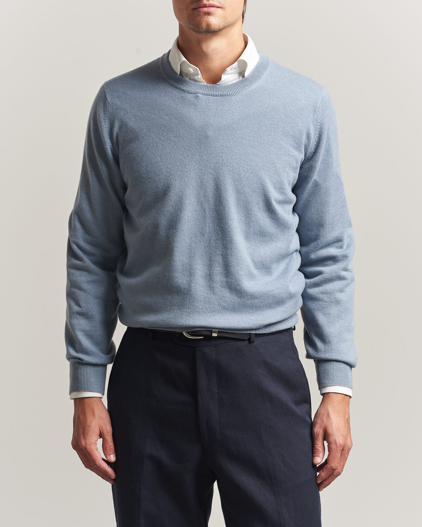 Homme | Pulls Et Tricots | Brunello Cucinelli | 2 Ply Cashmere Pullover Denim Blue