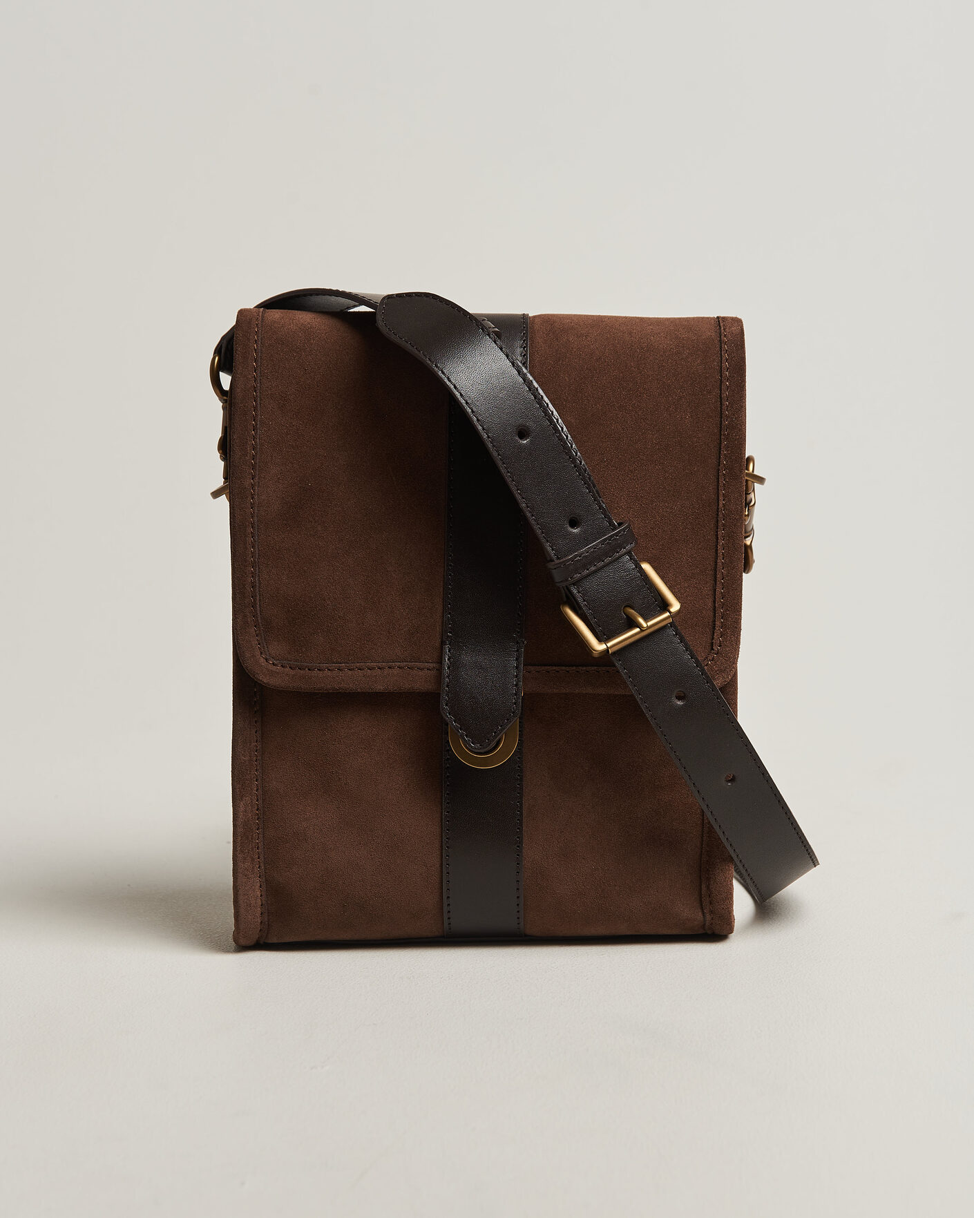 Homme | Sacs | Gant | Suede Shoulder Bag Soil Brown
