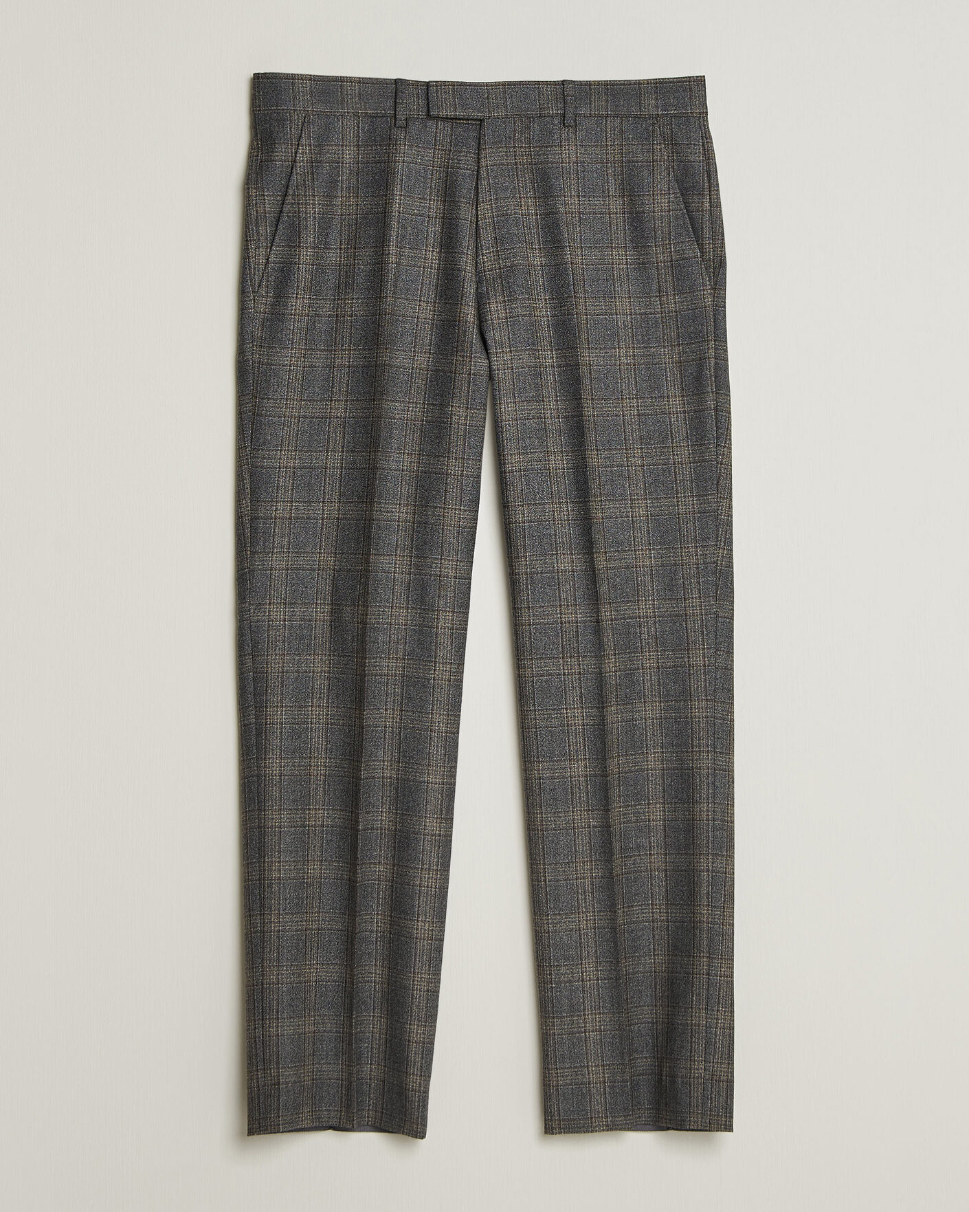 Heren | Broeken | Gant | Wool Glencheck Suit Trousers Ceramic Grey