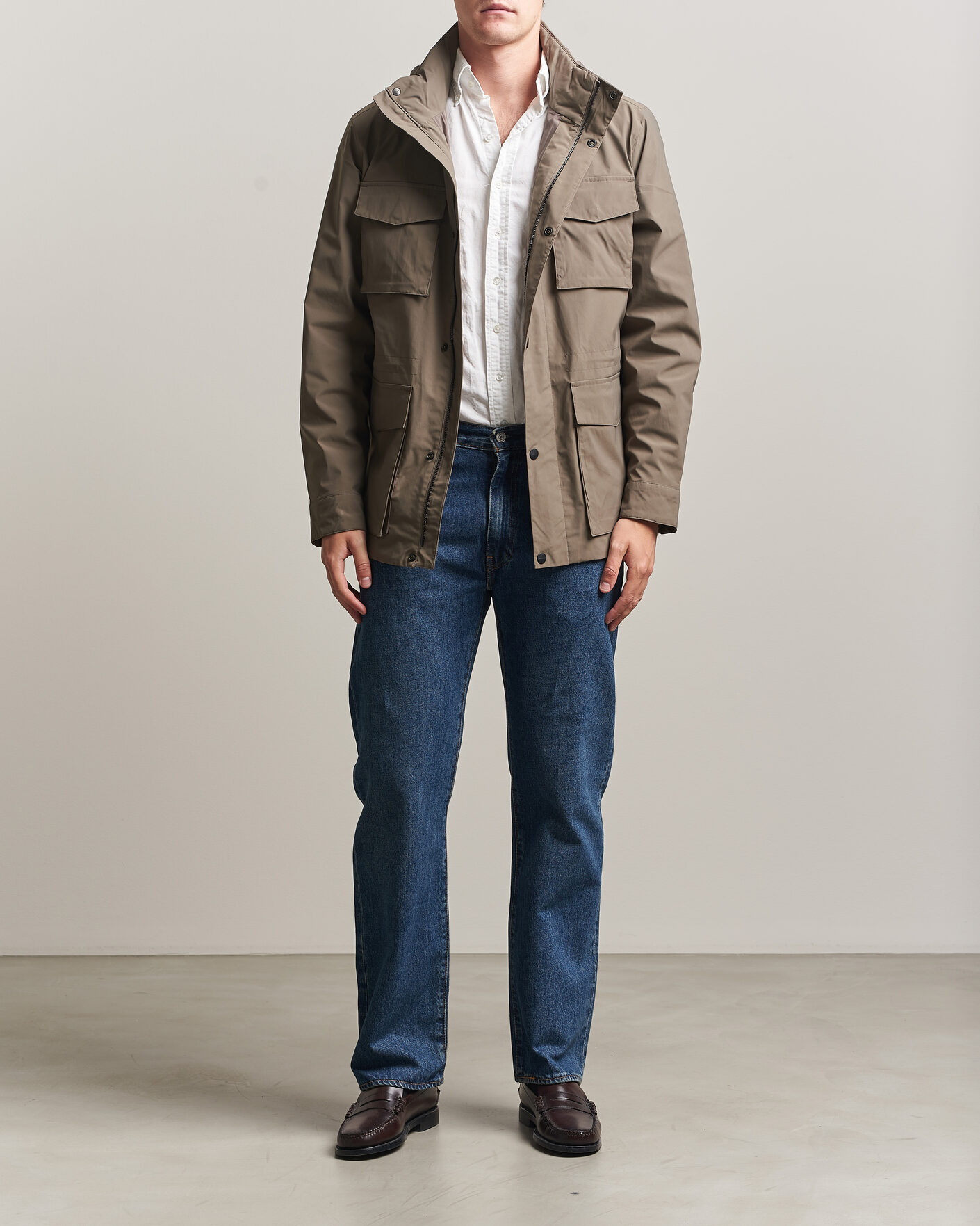 Homme | Manteaux Et Vestes | Gant | Lightweight 4-Pocket Field Jacket Faded Taupe