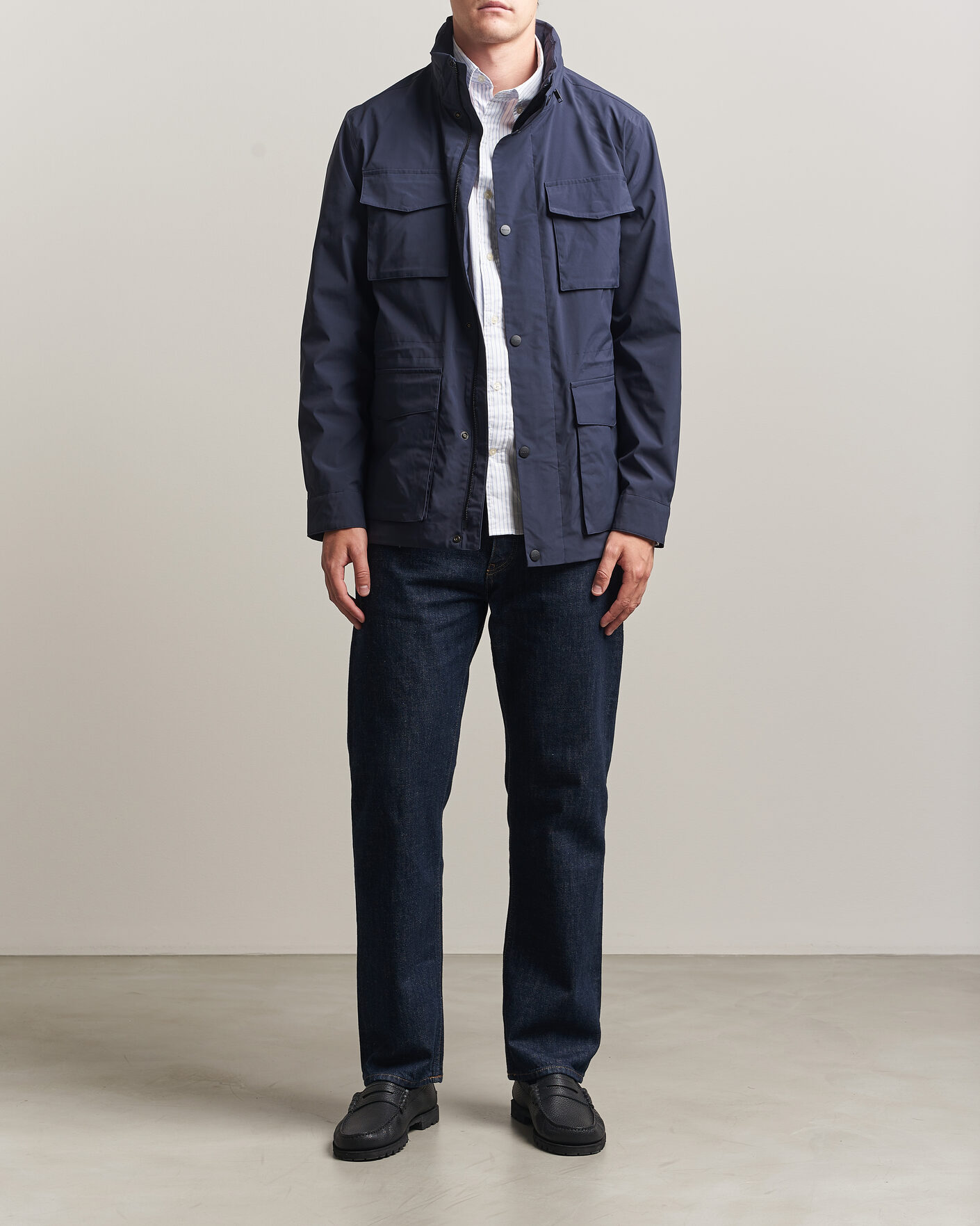 Heren | Jassen | Gant | Lightweight 4-Pocket Field Jacket Evening Blue