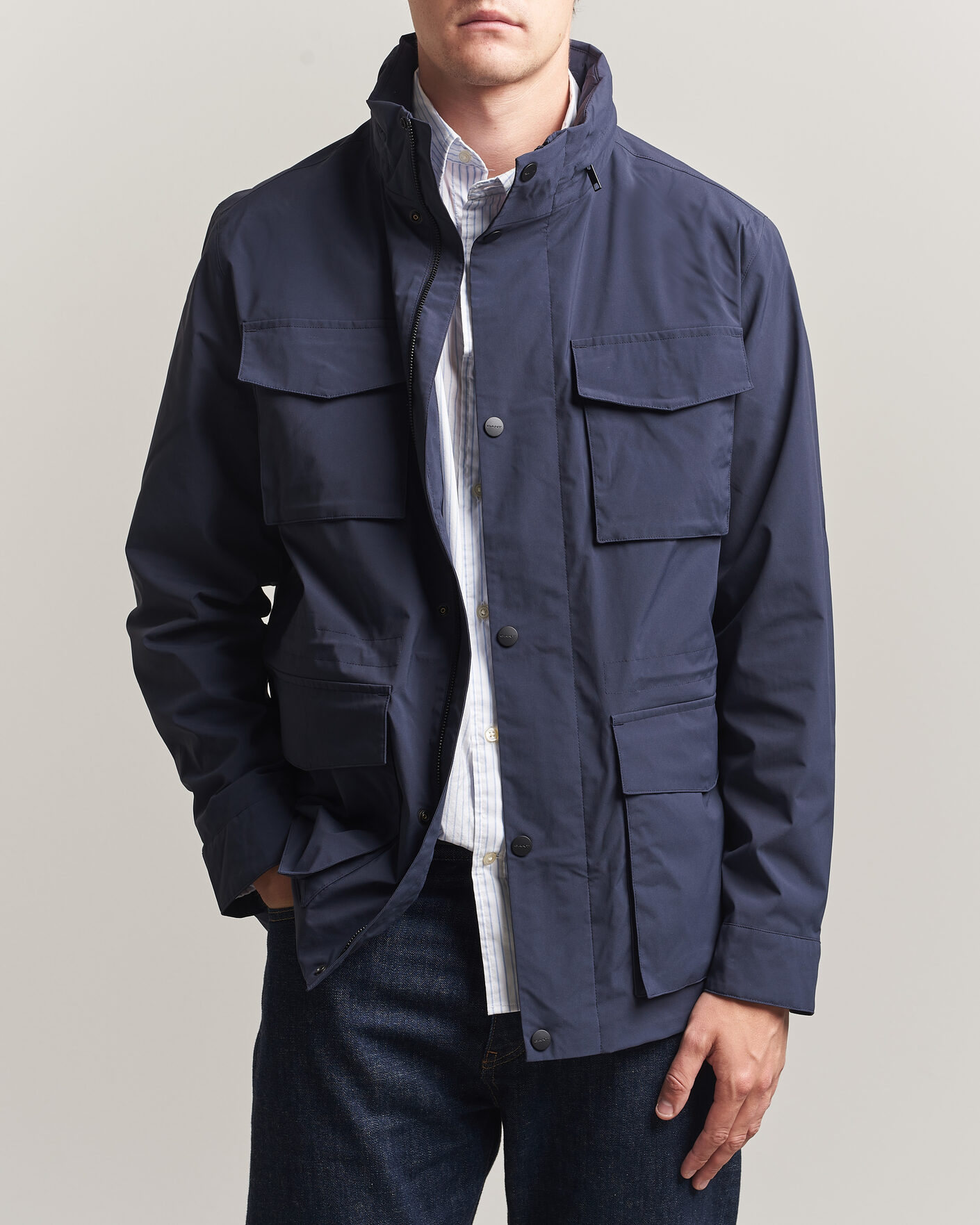 Heren | Jassen | Gant | Lightweight 4-Pocket Field Jacket Evening Blue