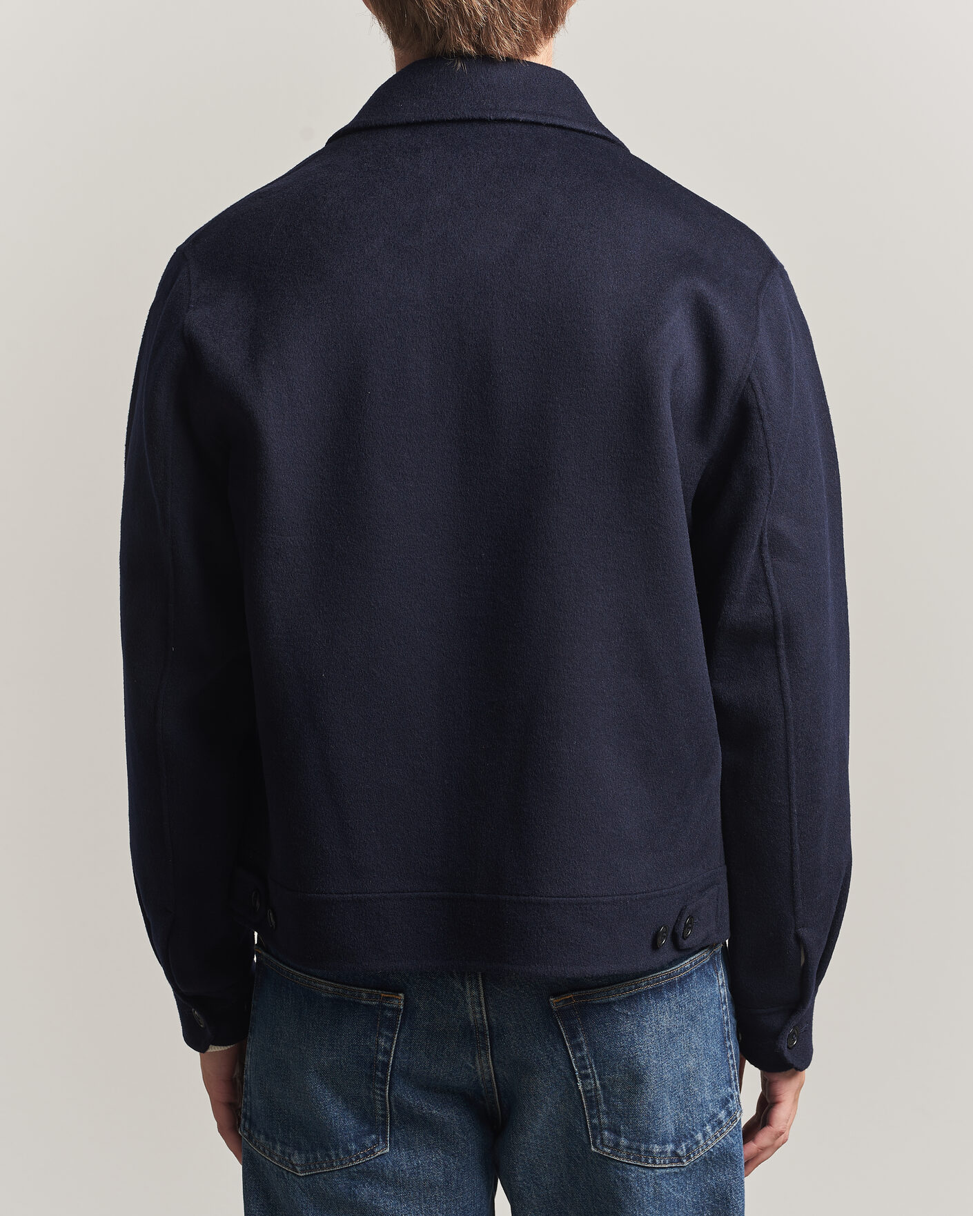 Homme | Manteaux Et Vestes | Gant | Handstitched Wool/Cashmere Jacket Evening Blue