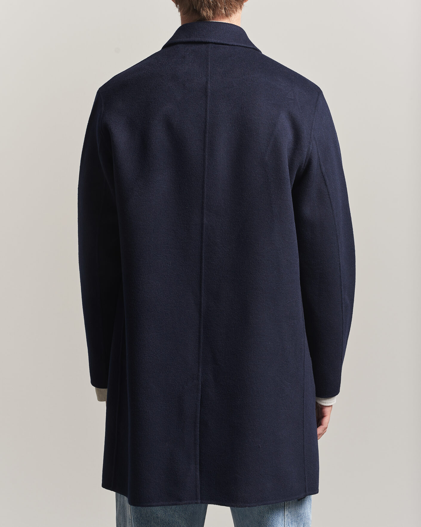 Homme | Manteaux Et Vestes | Gant | Handstitched Wool/Cashmere Top Coat Evening Blue