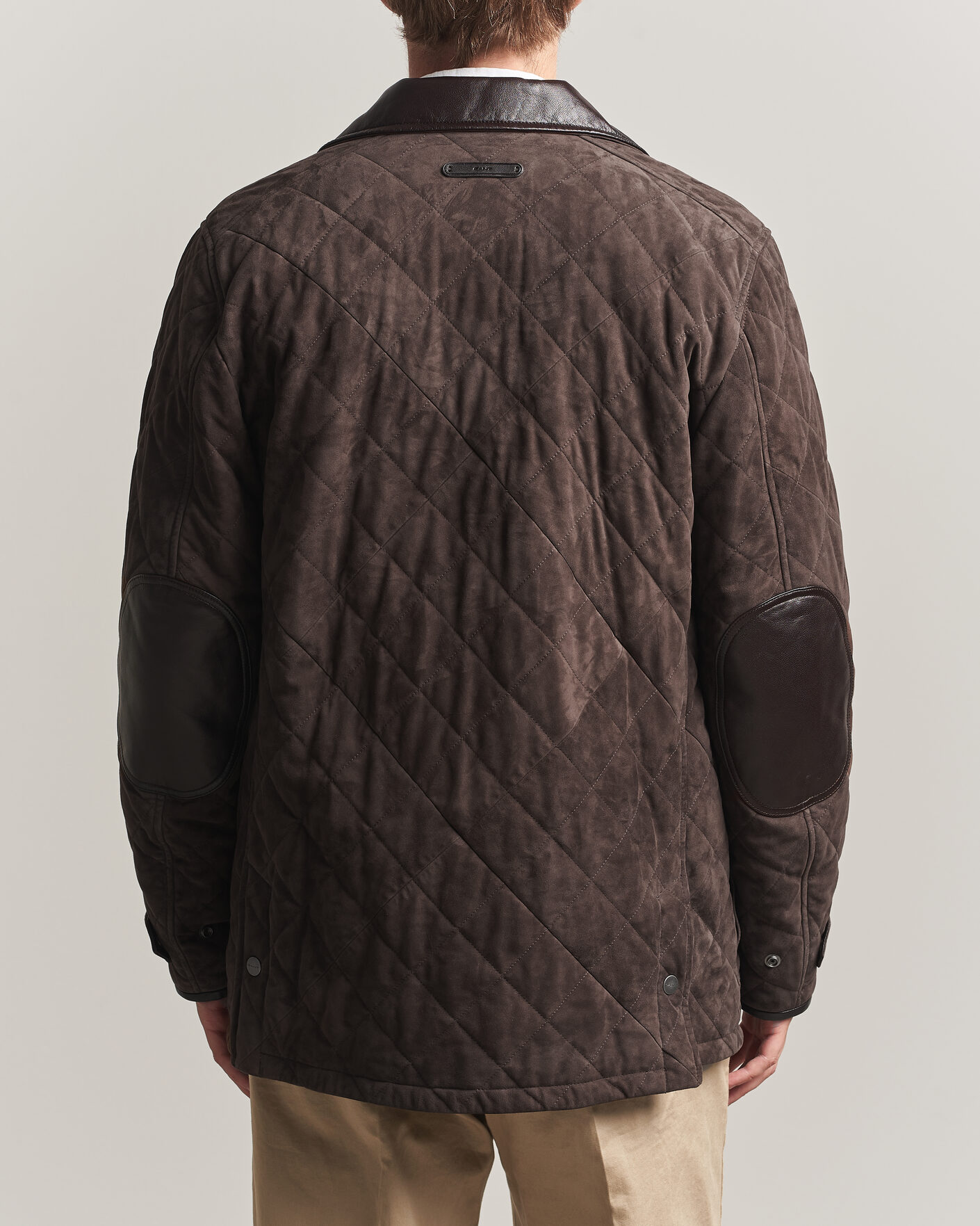 Homme | Manteaux Et Vestes | Gant | Quilted Suede Jacket Black Brown