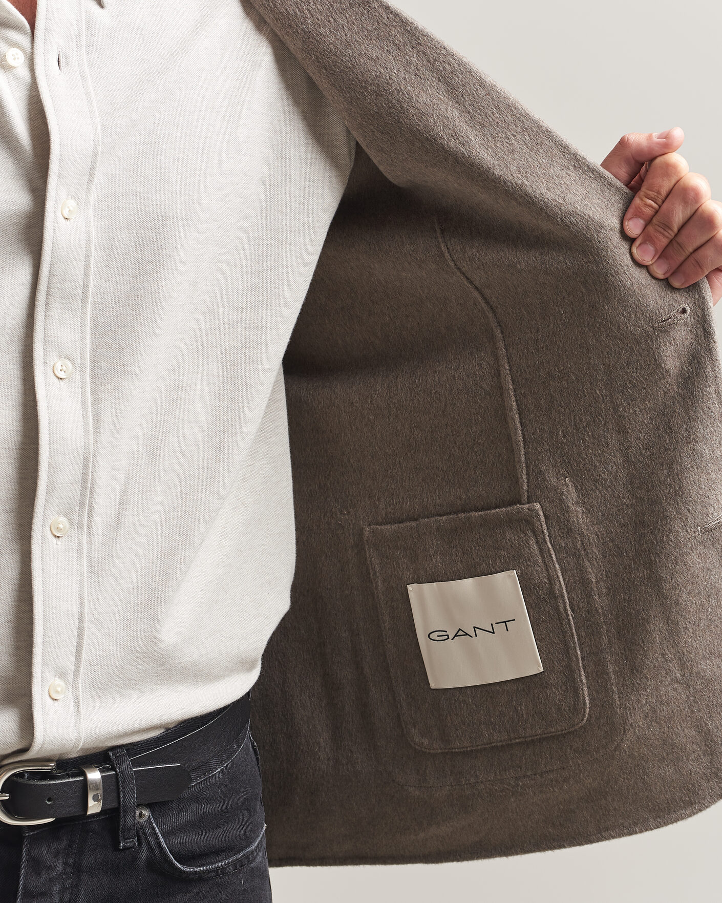 Heren | Blazers | Gant | Handstitched Unlined Blazer Mist Taupe