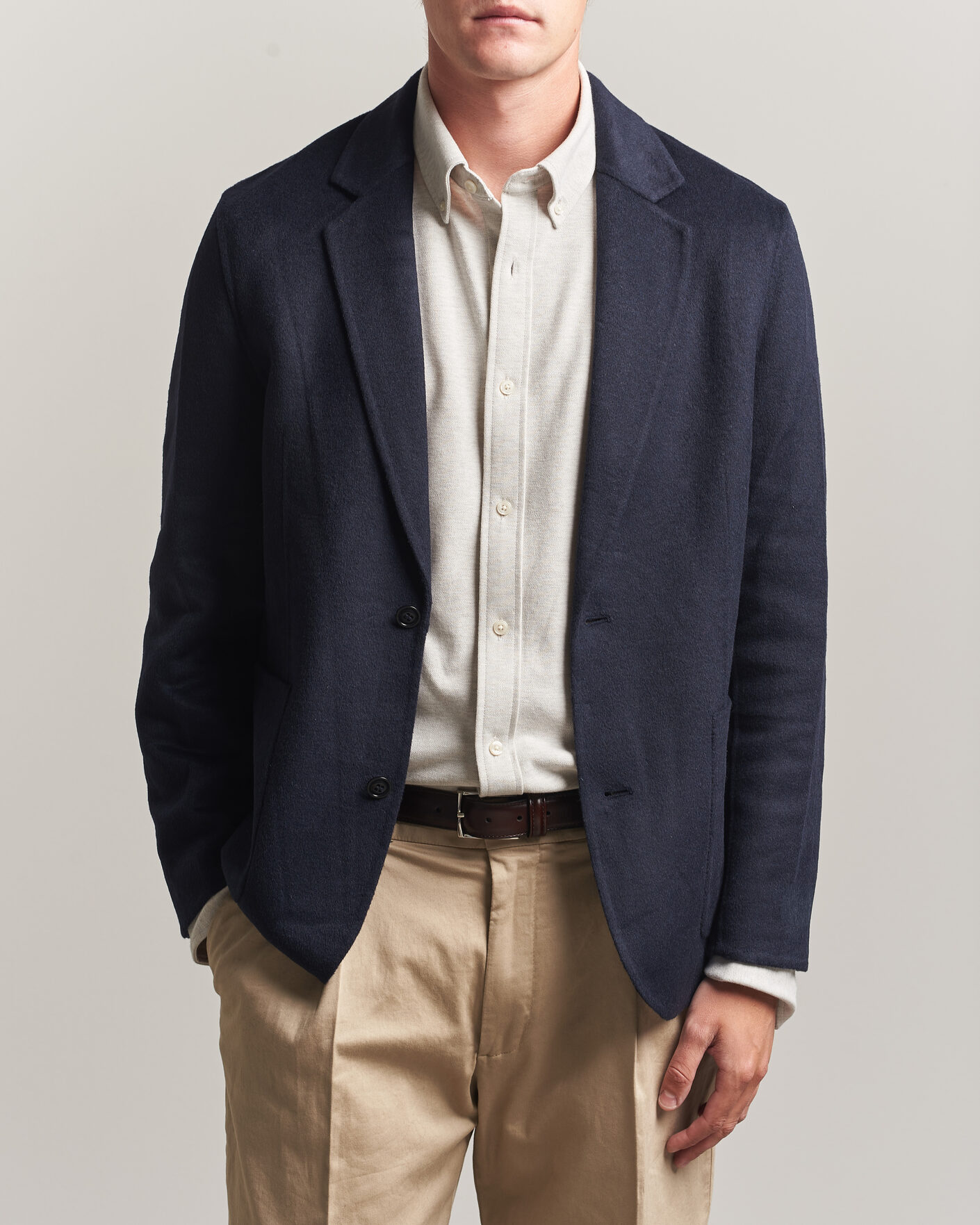 Homme | Blazers | Gant | Handstitched Unlined Blazer Evening Blue