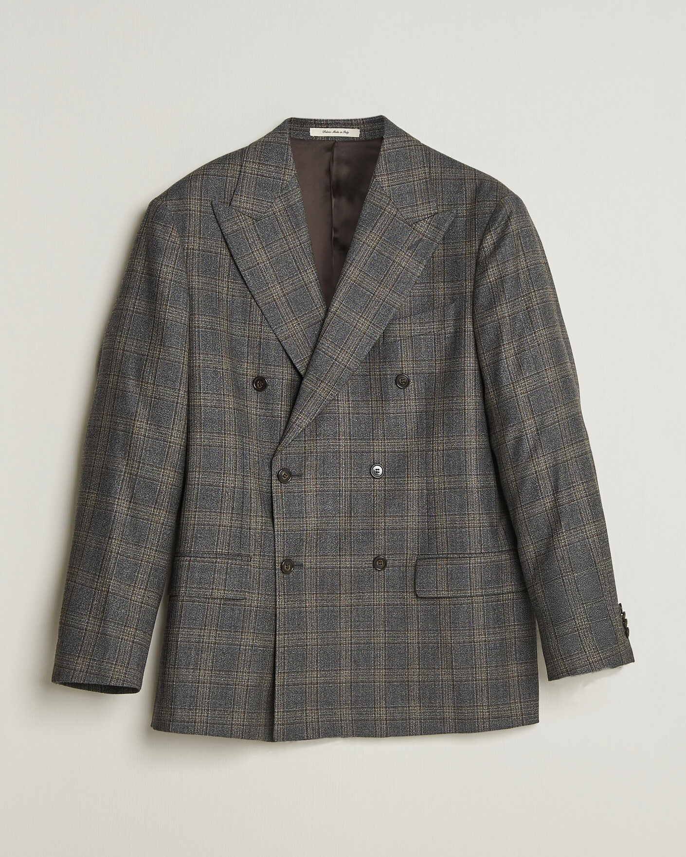 Heren | Blazers | Gant | Wool Glencheck Double Breasted Blazer Ceramic Grey