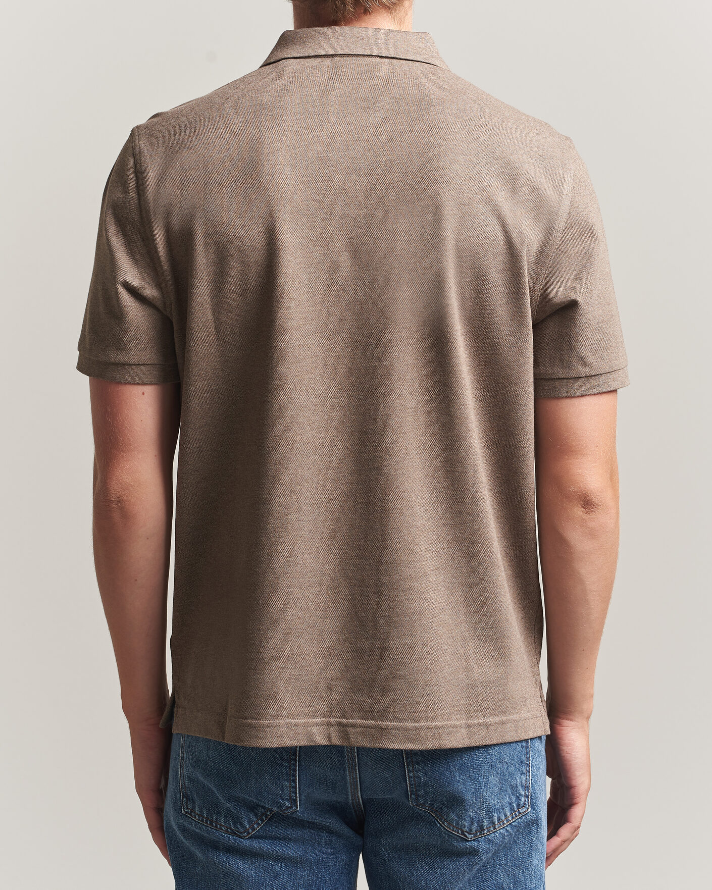 Heren | Polo's | Gant | The Original Polo Dark Hazelnut Melange